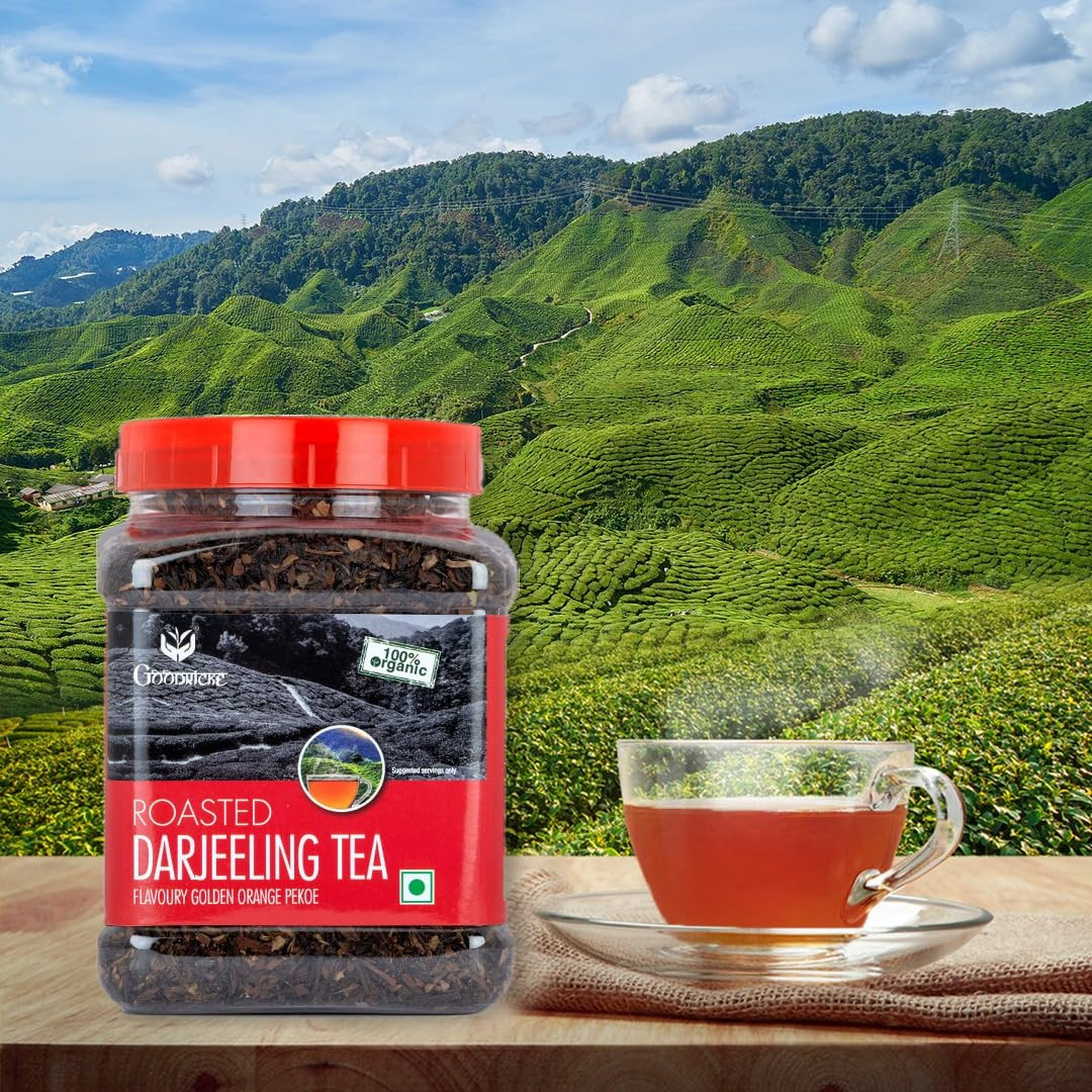 Goodricke Roasted Organic Darjeeling Tea 250gm, 100% Organic Whole Leaf Tea