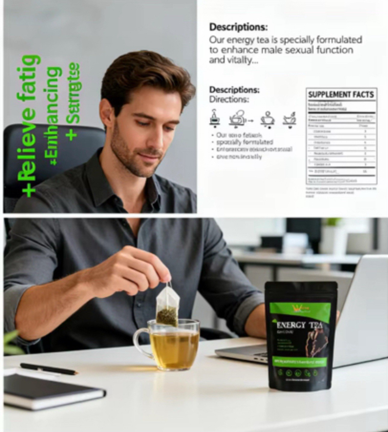 Energy tea for man Releive fatigue+Enhancing Vitality + strengthen the body.