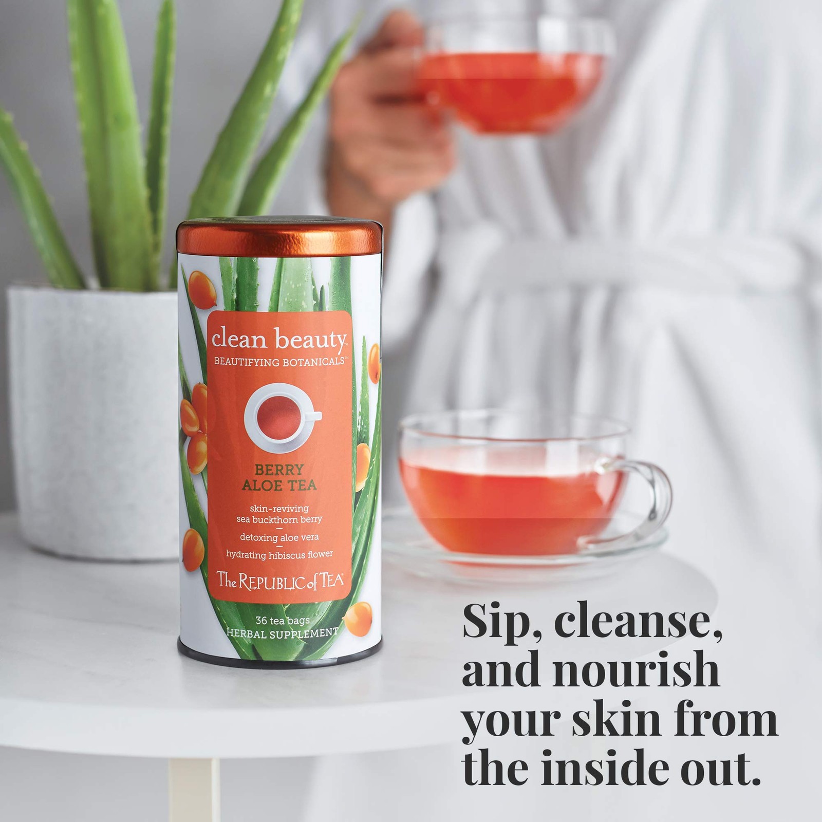 Herbal Tea Bags Clean Beauty Berry Aloe 36 Count – Not for Pregnancy