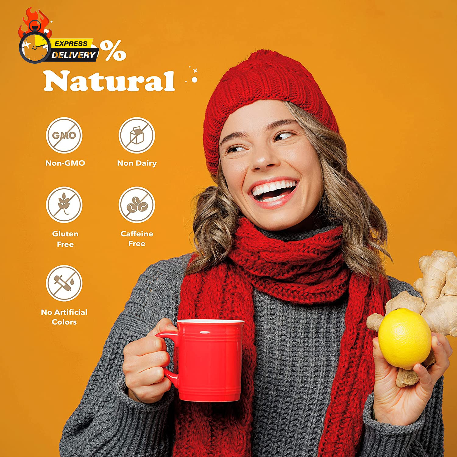 Honey Ginger Tea, Cinnamon, 18 Grams, 20 Bags (Pack of 2)