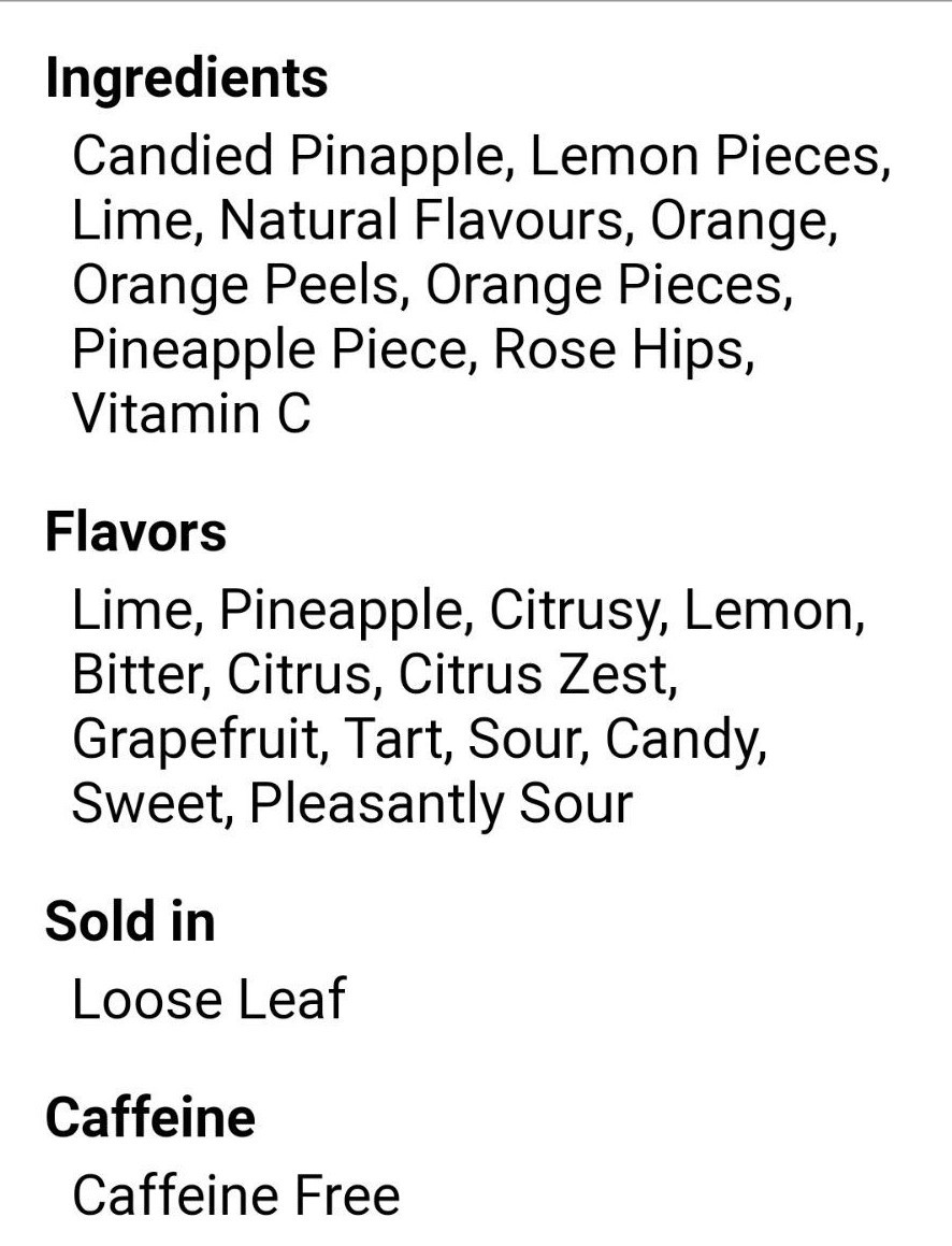 TEAVANA LIMEAID TWIST Loose Leaf Herbal Tea Fresh Pack Refreshment Cocktail
