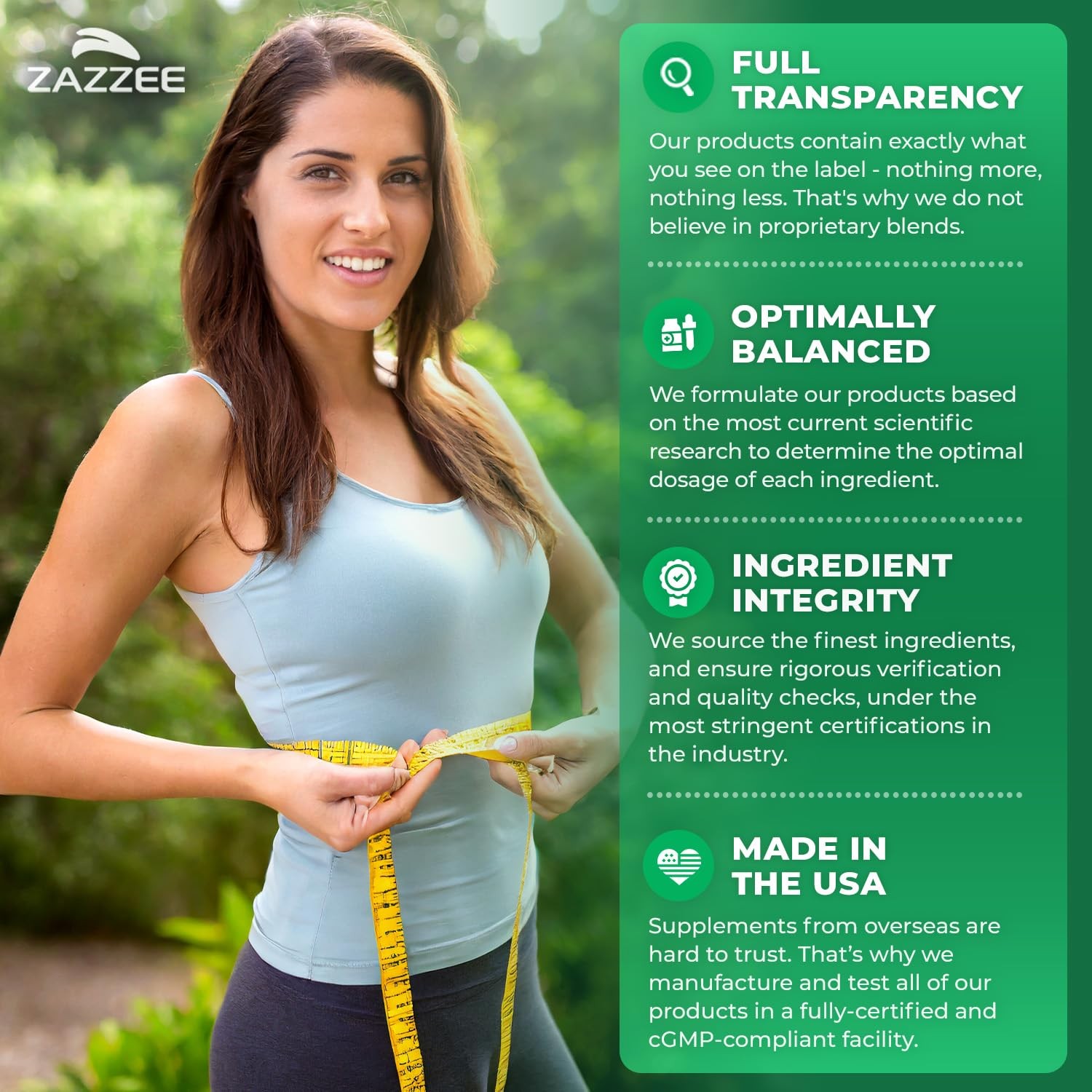 Zazzee USDA Organic Green Tea 20:1 Extract, 50% EGCG, 120 Count (Pack of 1)