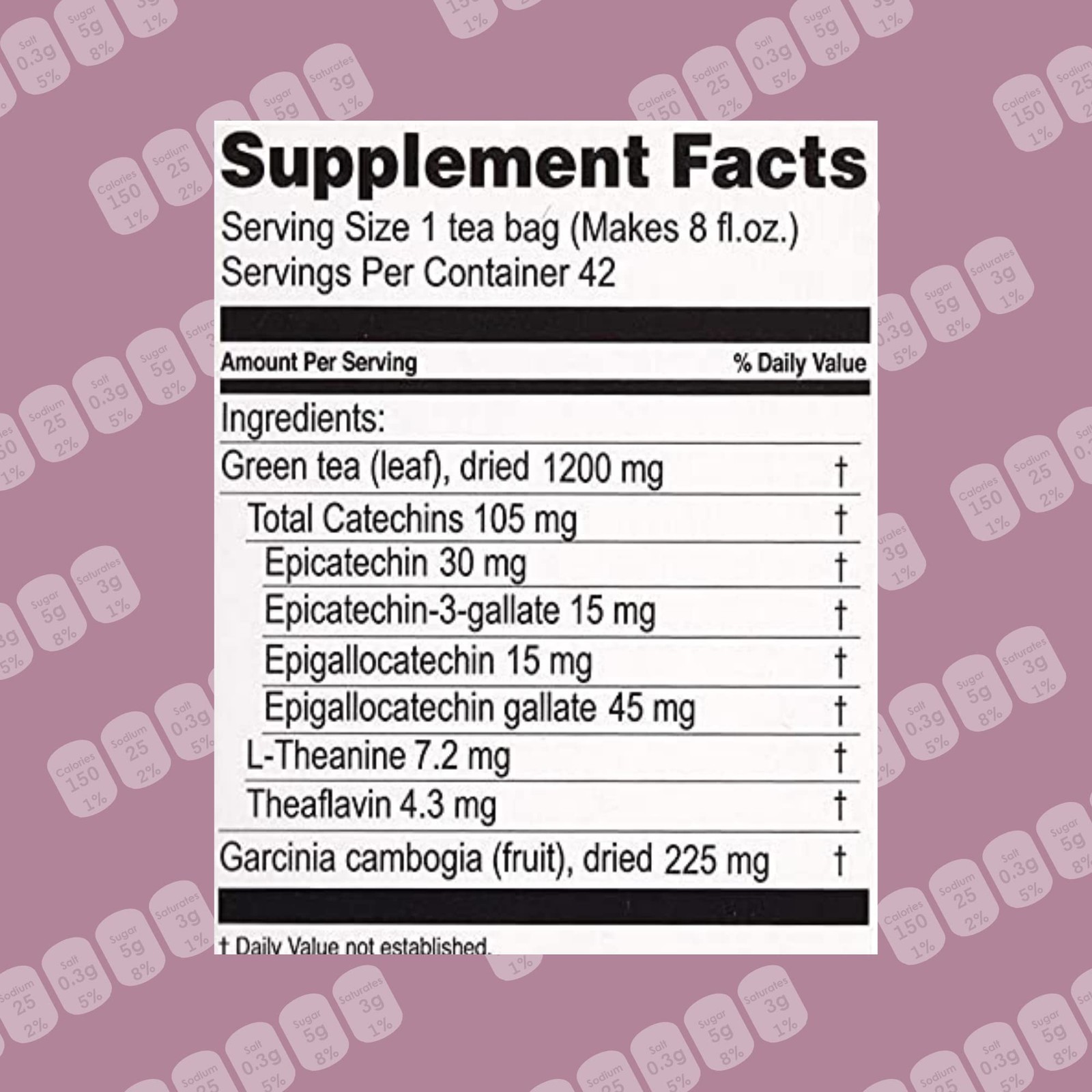 Tea Garcinia Cambogia Green Tea with Orange Flavor – 25 Tea Bags