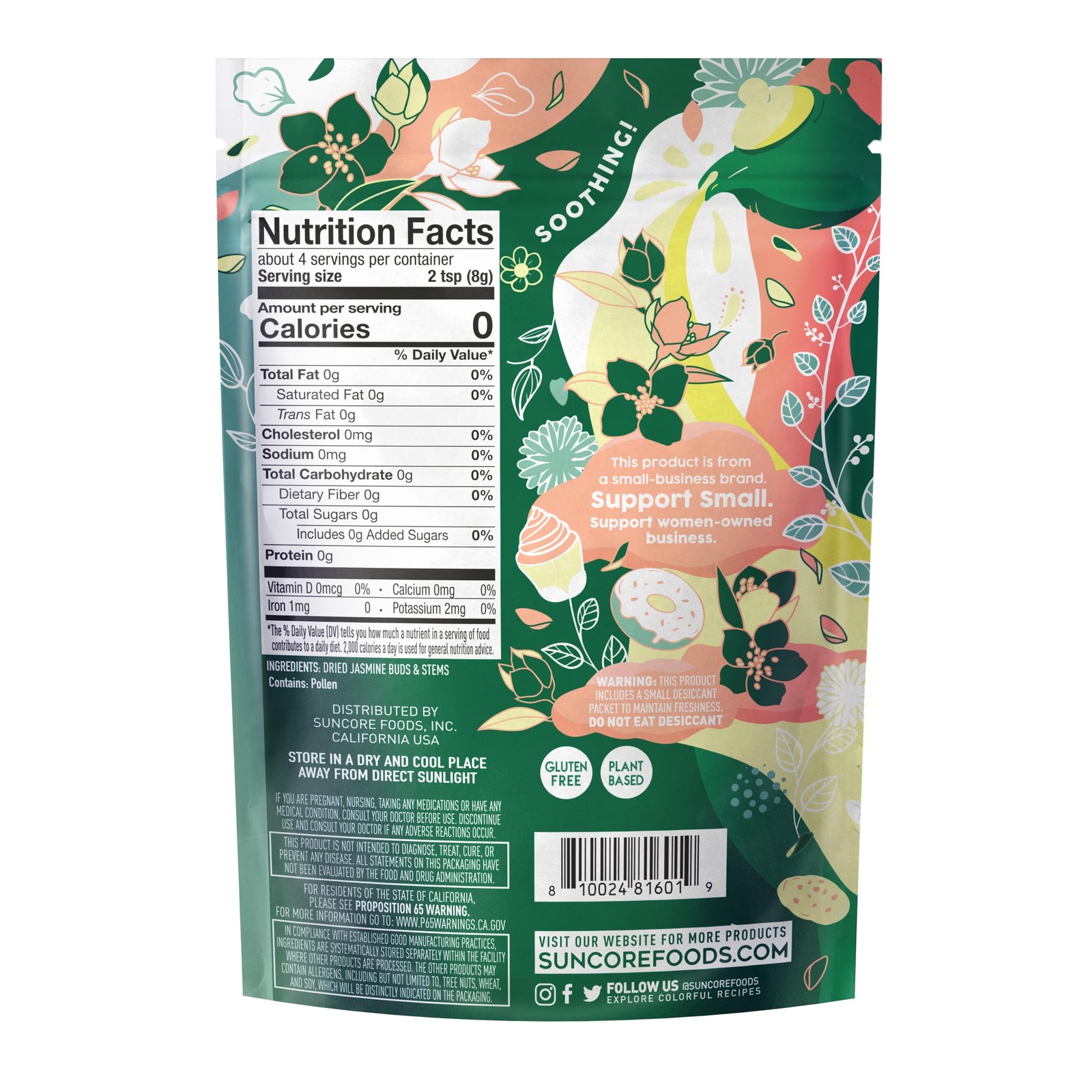 Dried Jasmine Flowers Edible Culinary Tea Baking Decor Bath Crafts 1oz