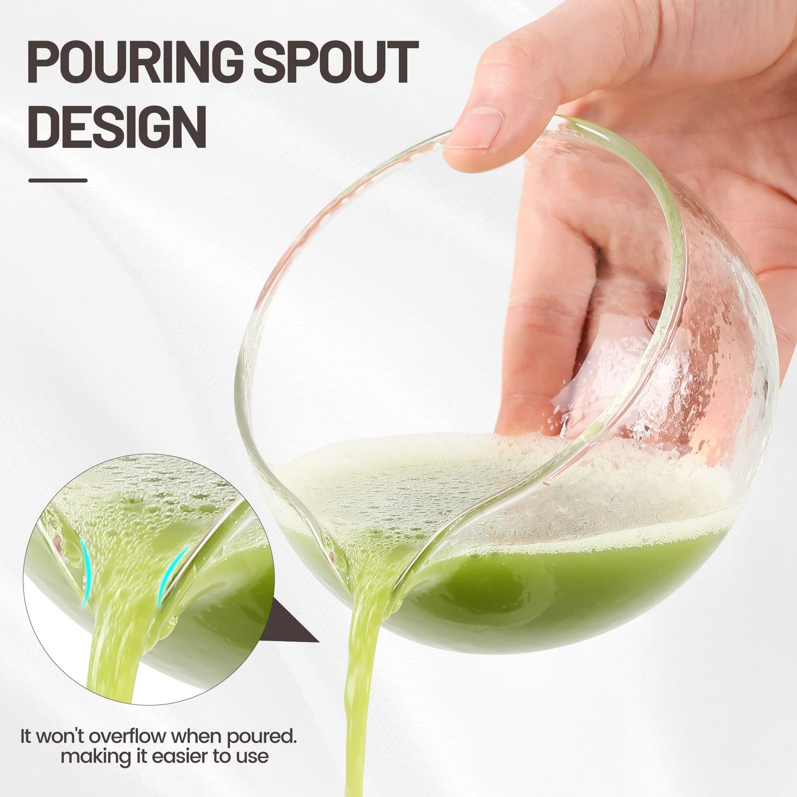 Bamboo Matcha Set – 13.5oz Glass Bowl, 100 Prong Whisk, Scoop – Travel Kit