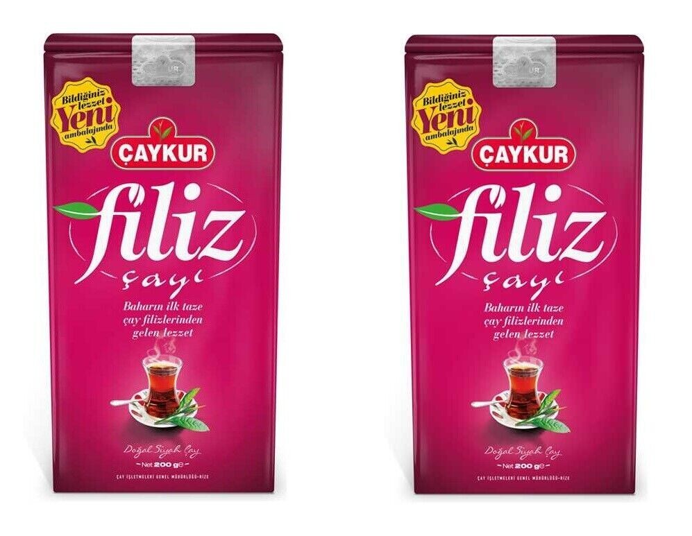 Caykur Turkish Black Tea (Filiz Cayi) Pack of 2 each 500gr (Total 35.27oz)