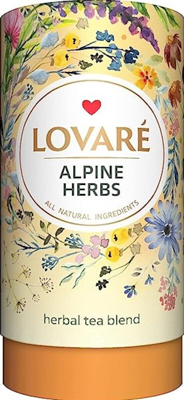 LOVARE Loose Tea ALPINE HERBS Tube 80G Made Ukraine Feel The Love