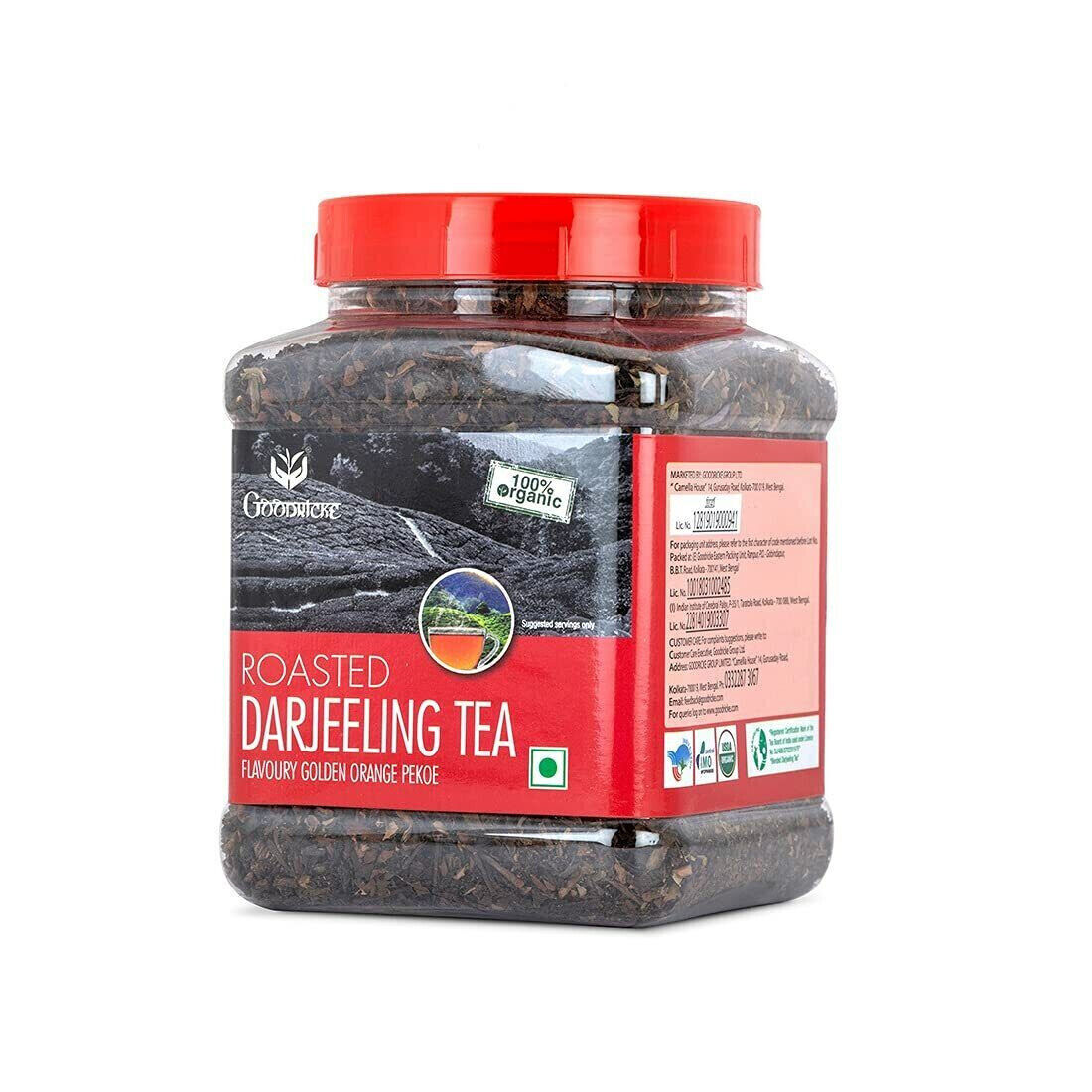Goodricke Roasted Organic Darjeeling Tea , 100% Organic Whole Leaf Tea 250gm
