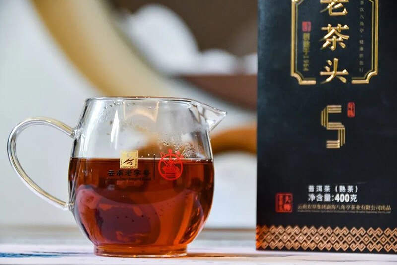 LAO CHA TOU * 2022 Bajiaoting Old Tea Head Five-year-old Puer Ripe Tea 400g Box
