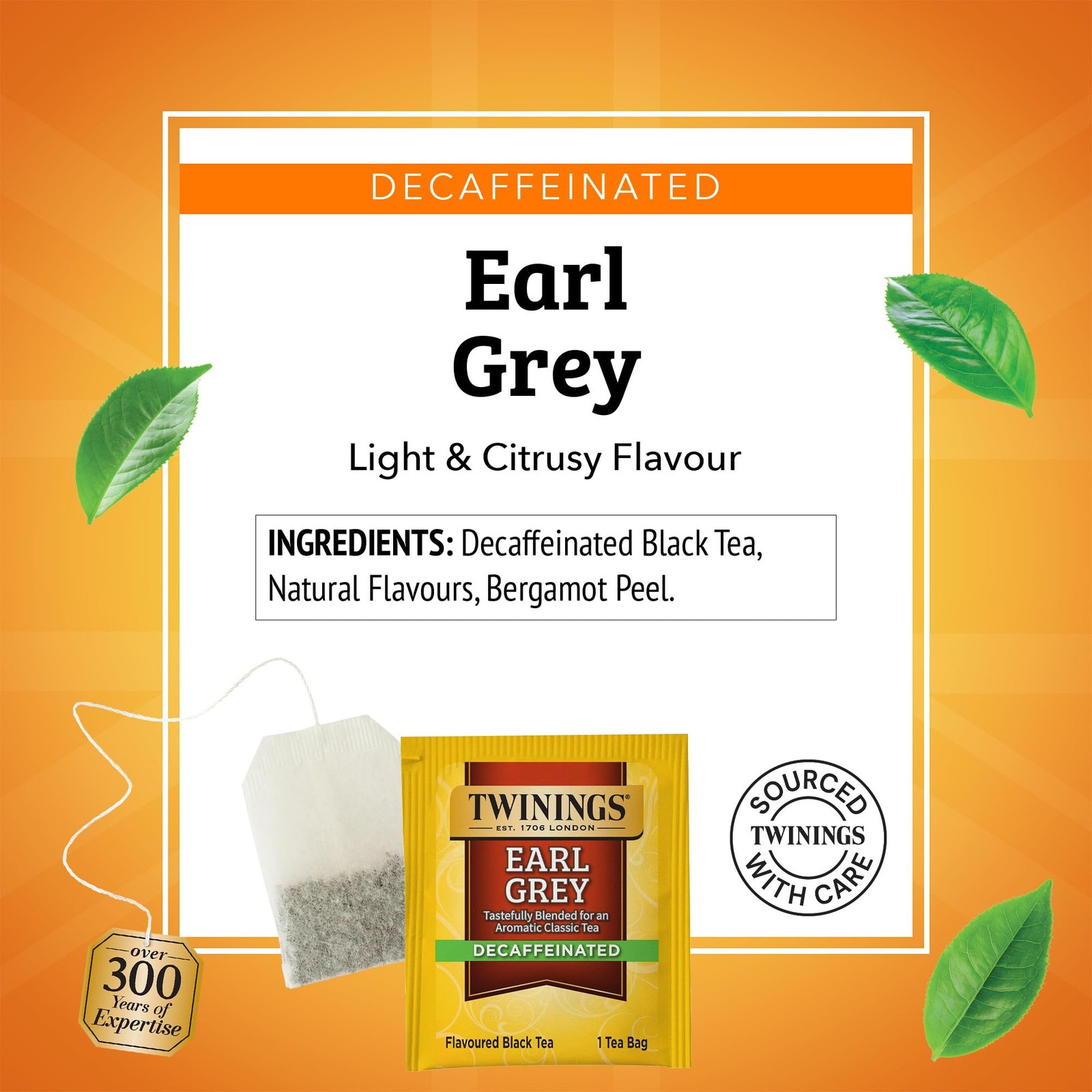 Twinings Decaffeinated Earl Grey Black Tea Individually 20 Count (Pack of 1)