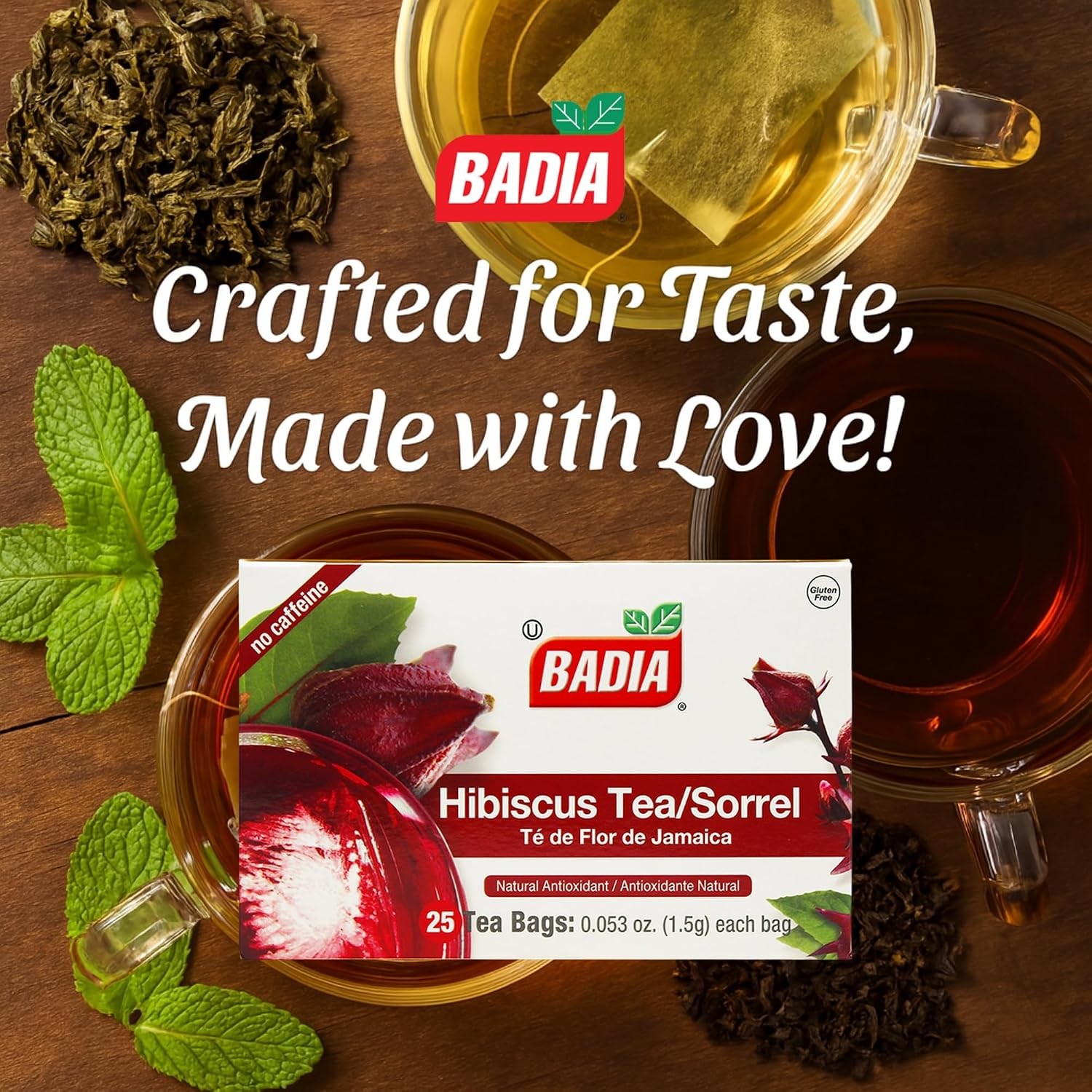 Hibiscus Tea, Flor de Jamaica, 25 Bags – Refreshing Herbal Infusion with Sweet