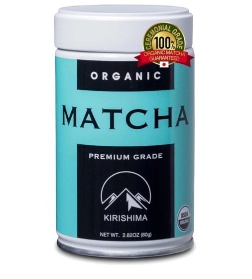 Kirishima Ceremonial Grade Organic Matcha Tea Powder 2.82oz Tin Sunpax Ecocert