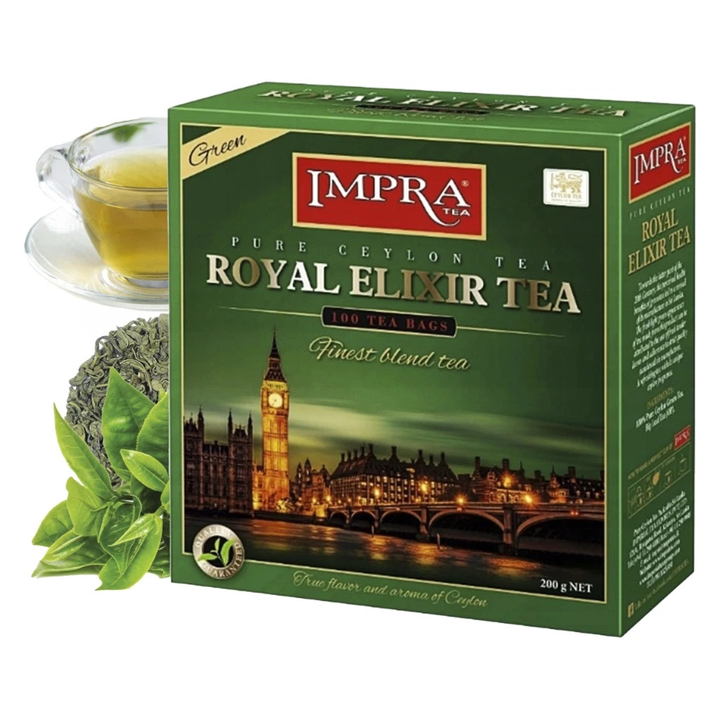 IMPRA Royal Elixir Green Tea Bagged 100tbs Box 200g / 7.05oz