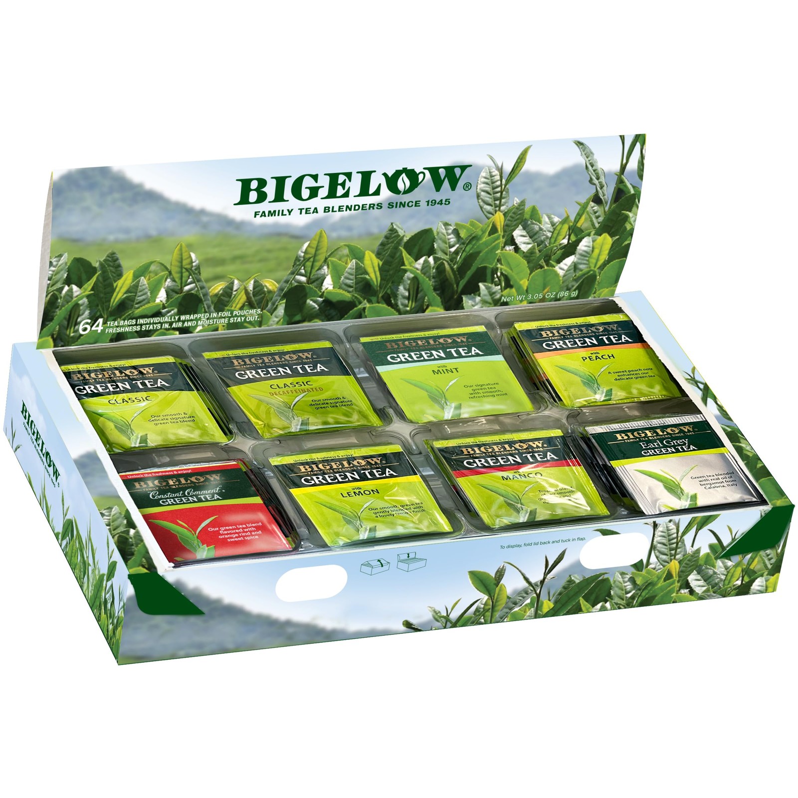 Bigelow Tea Green Tea Assortment, Individually Wrapped Tea Bags with Classic,…