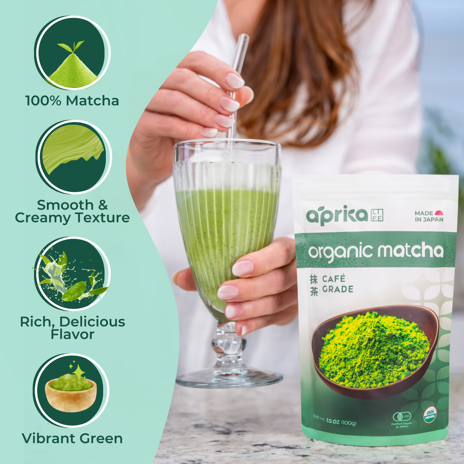 Premium Culinary Grade Organic Japanese Matcha Green Tea Powder Unsweetened