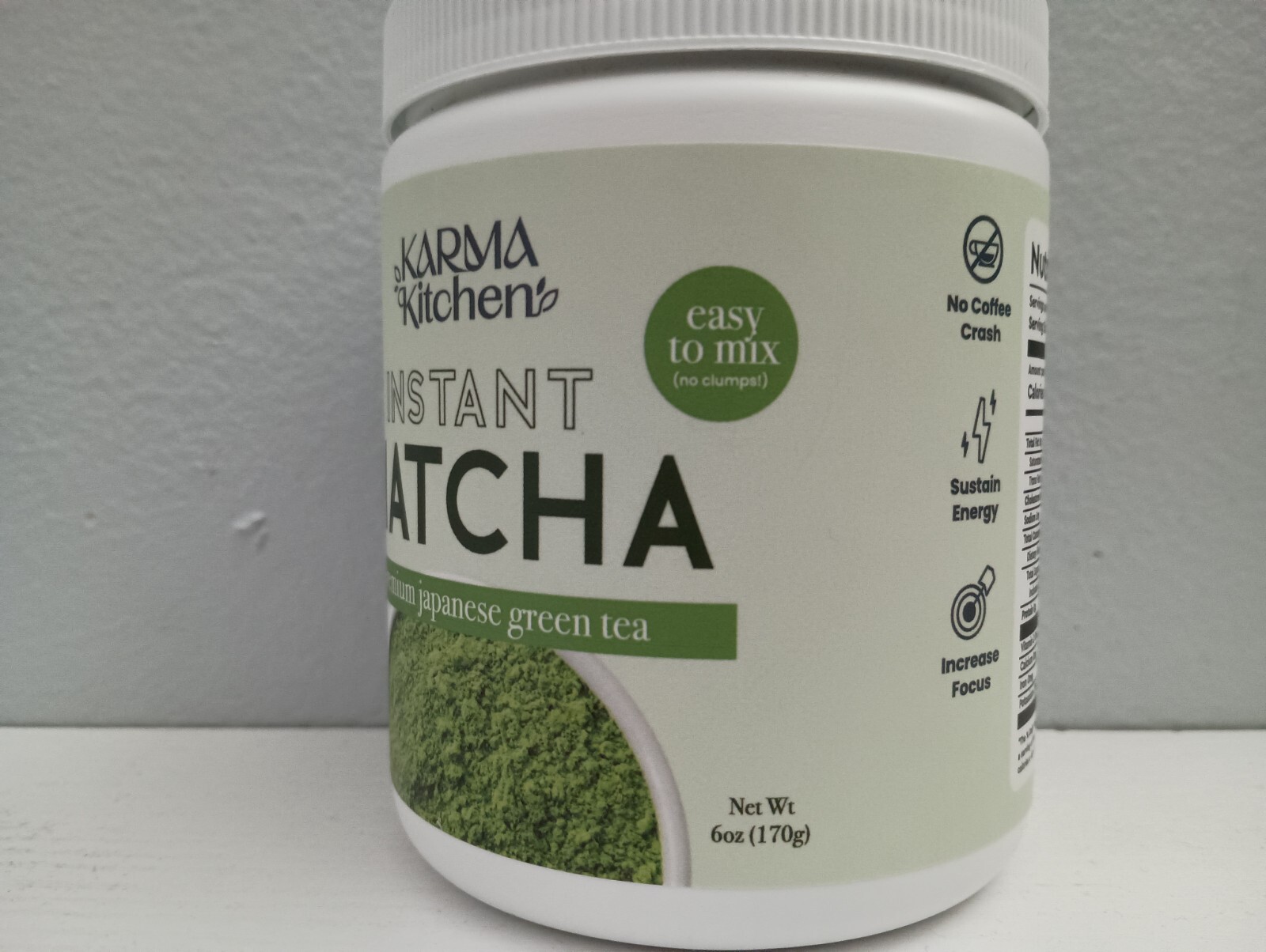 Karma Kitchen Instant Matcha 6 Oz Premium Japanese Green Tea