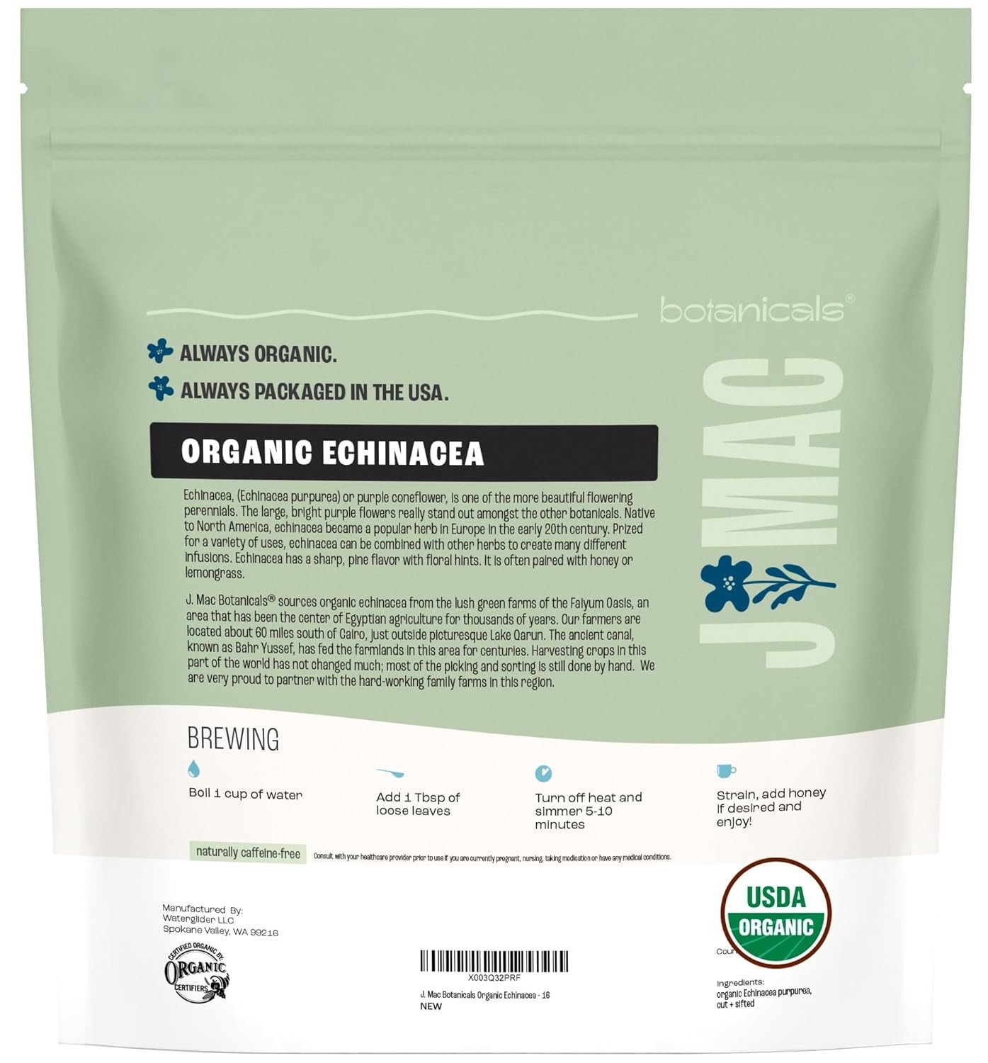 Organic Echinacea Purpurea Tea – Immune Support from Fayoum Oasis, 16oz