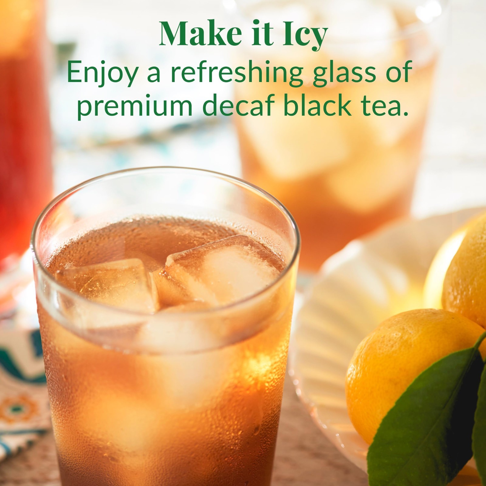 Decaf Ginger Peach Black Tea – 100 Bags Total, Herbal Wellness, Caffeine-Free