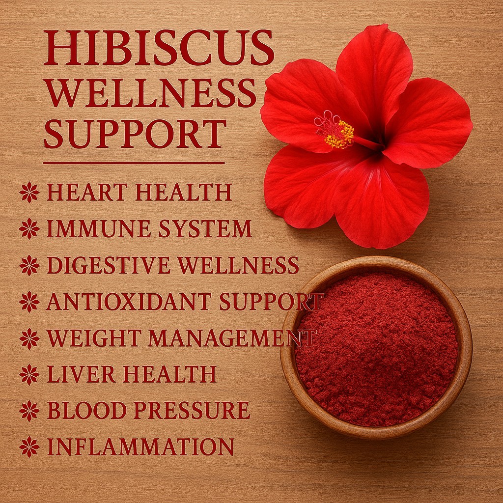 Organic Hibiscus Flower Powder – 1 lb – JML Premium Spice – Tea & Wellness