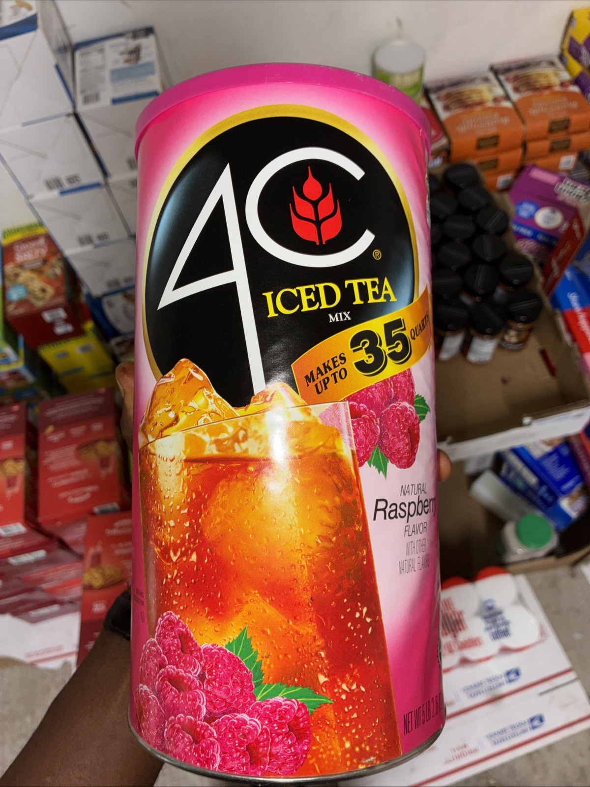 4C 35 QT Raspberry Iced Tea Mix (82.6 oz.)
