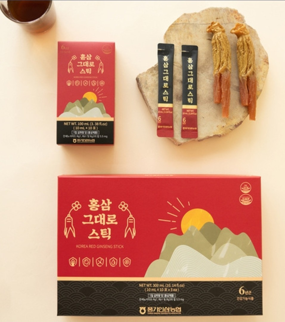 [Pung-gi Ginseng Nonghyup] Korean 6 Years Red Ginseng Pure Stick 10ml x 30 P