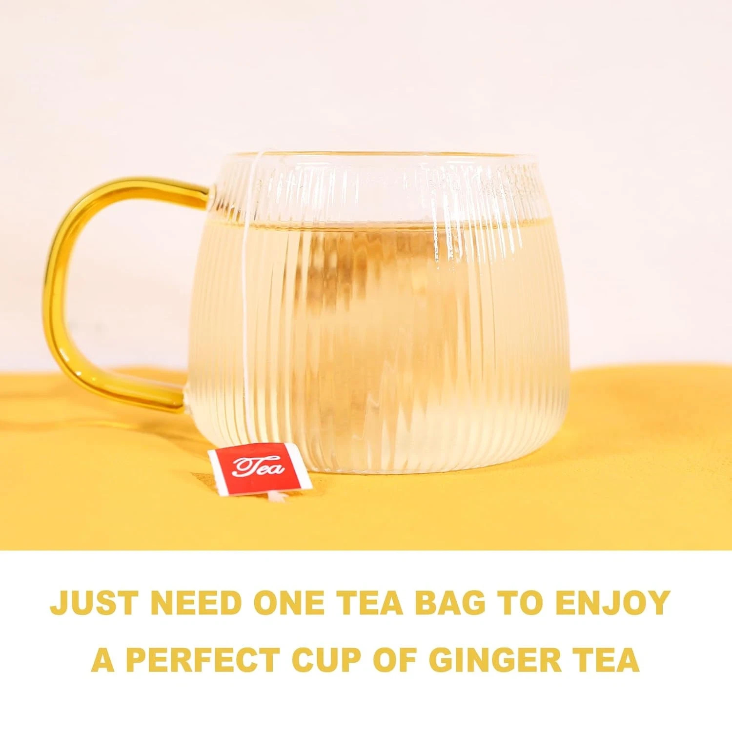 Invigorating 64 Count Ginger Tea Bags – Naturally Caffeine-free Herbal Delight