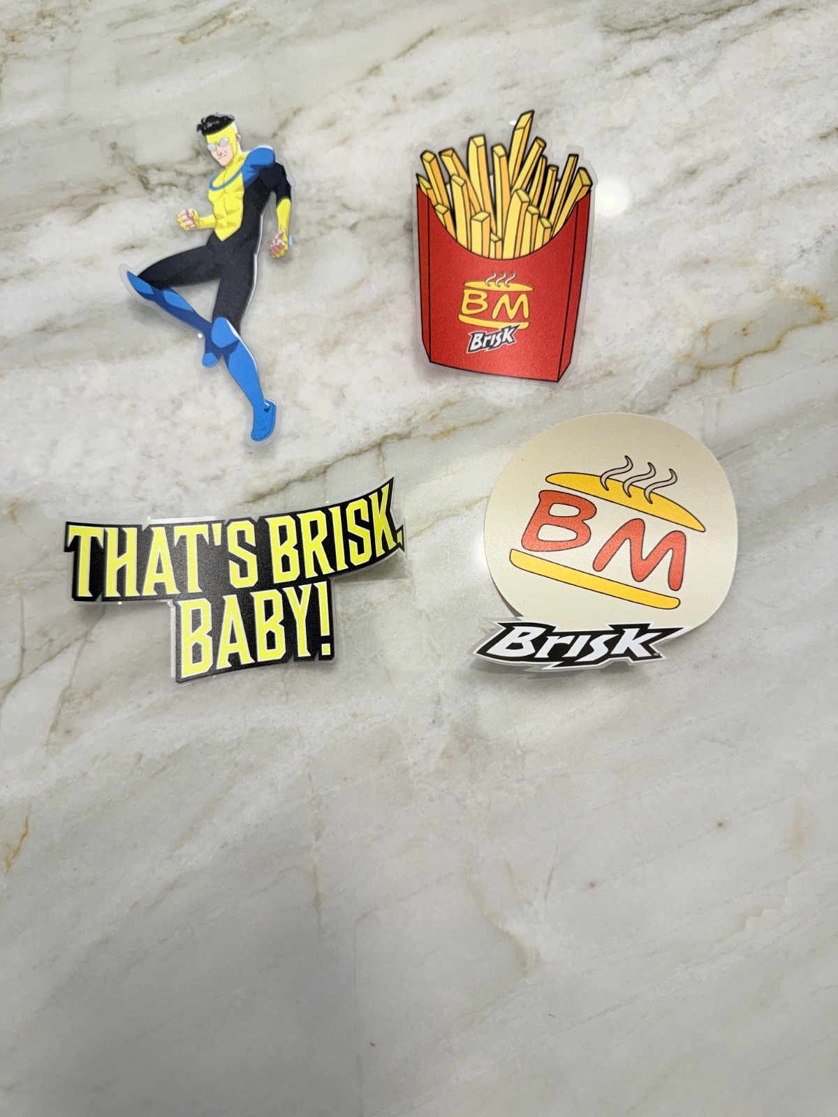 Invincible limited addition brisk iced tea, 15oz Brisk Invincible cup, stickers