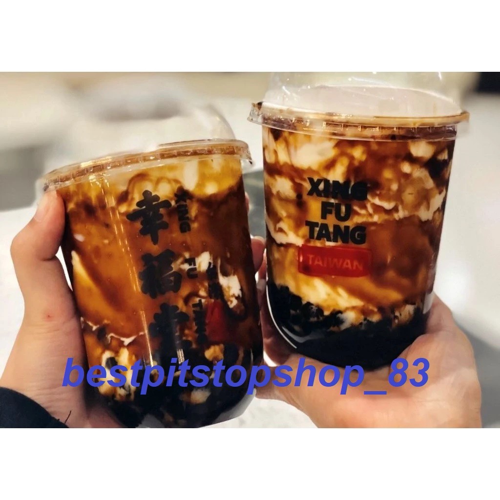 Boba Thai Brown Sugar + Red Leaf Tapioca Black Pearl Big Chewy 2in1 Halal COMBO