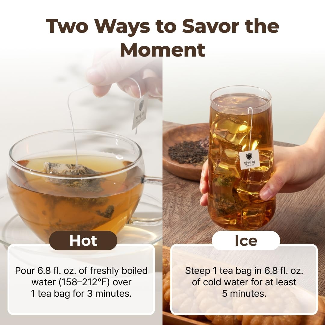 BANGPAE Tea with Puer, Chaga Mushroom, Black Soybean, and Cacao – Detox Tea f…