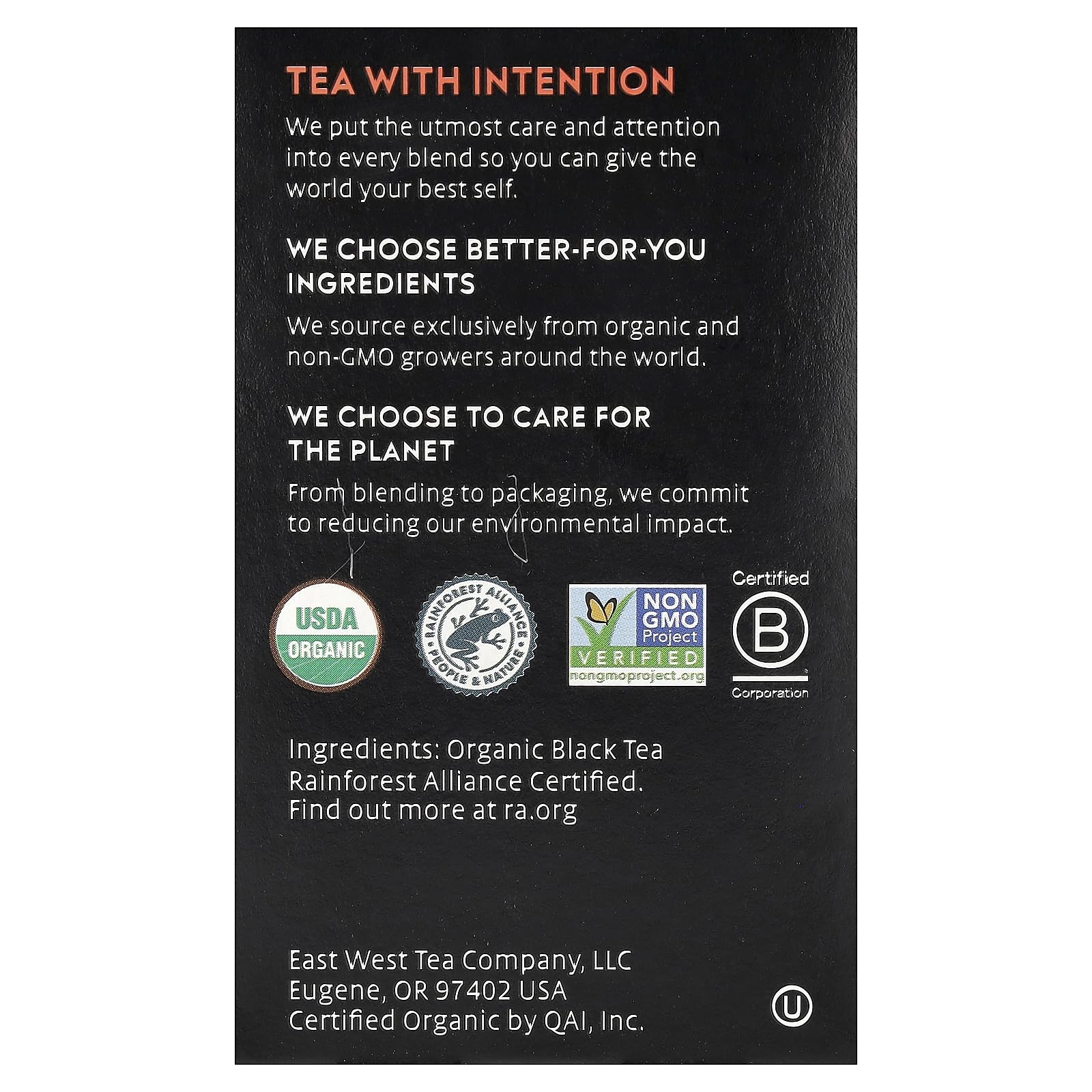 Choice Organics Organic English Breakfast Tea 1 Pack Fair Trade Compostabl…