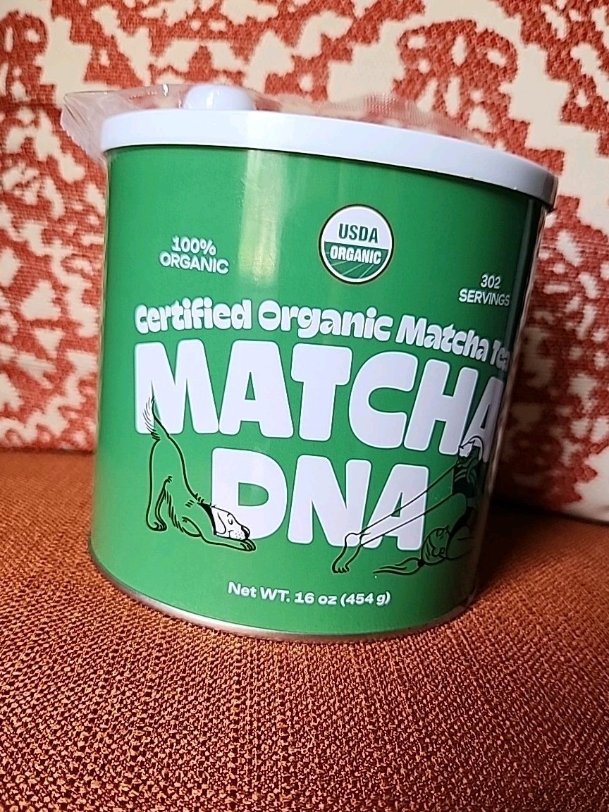 MATCHA DNA Certified Organic Matcha Green Tea Powder 16oz Tin Can