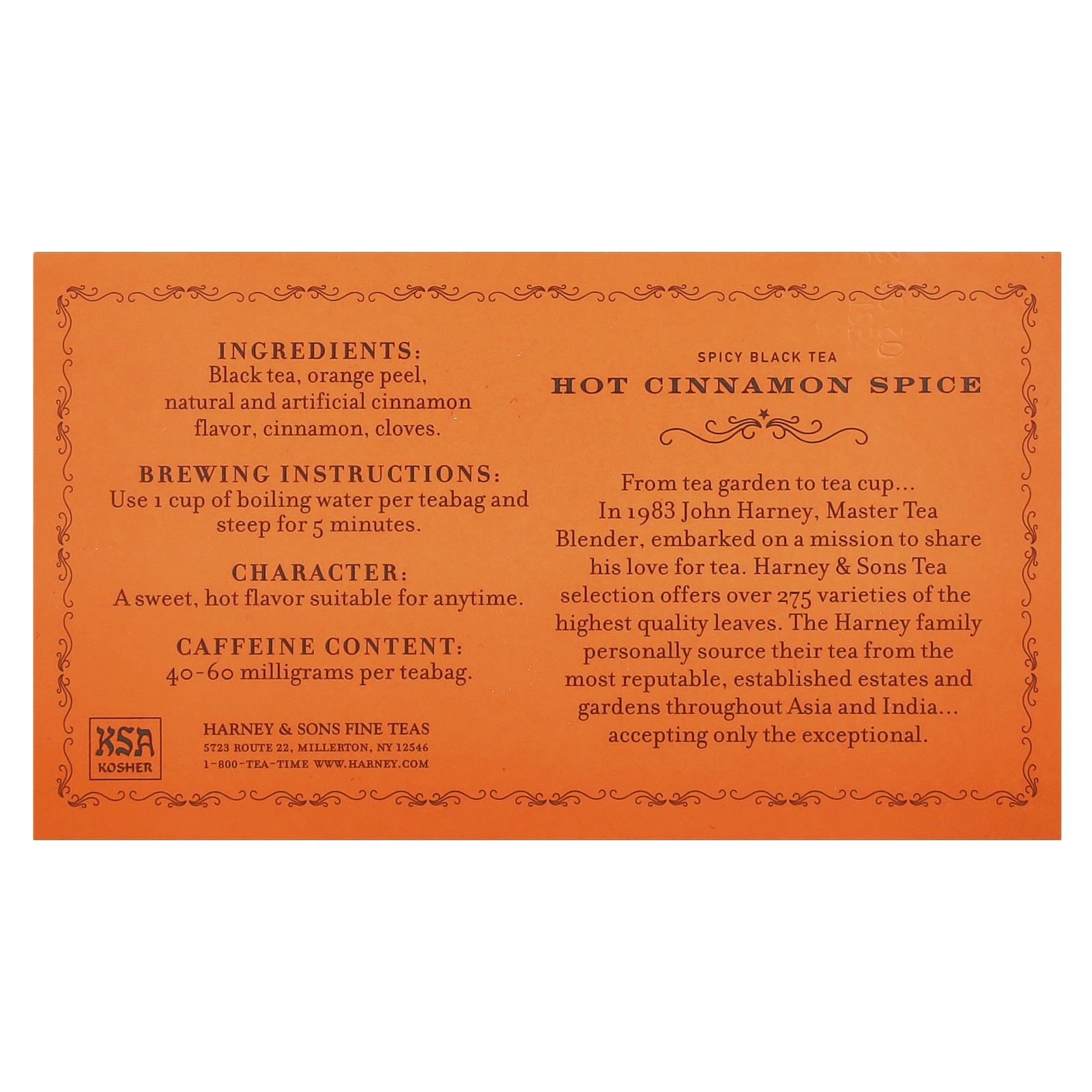 Spicy Black Tea, Hot Cinnamon Spice, 50 Tea Bags, 3.17 oz (90 g)
