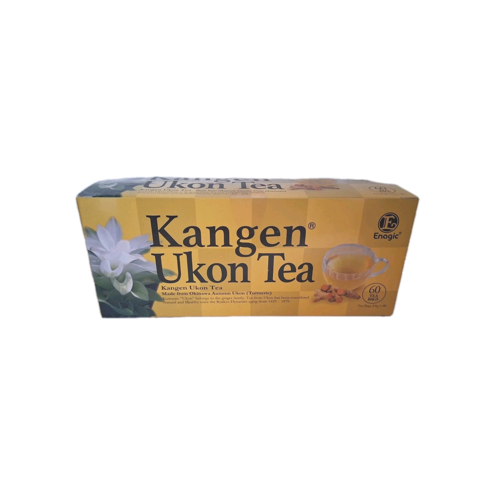 Kangen Ukon Turmeric Tea 60 Bags 100% Organic by Enagic  Sealed New