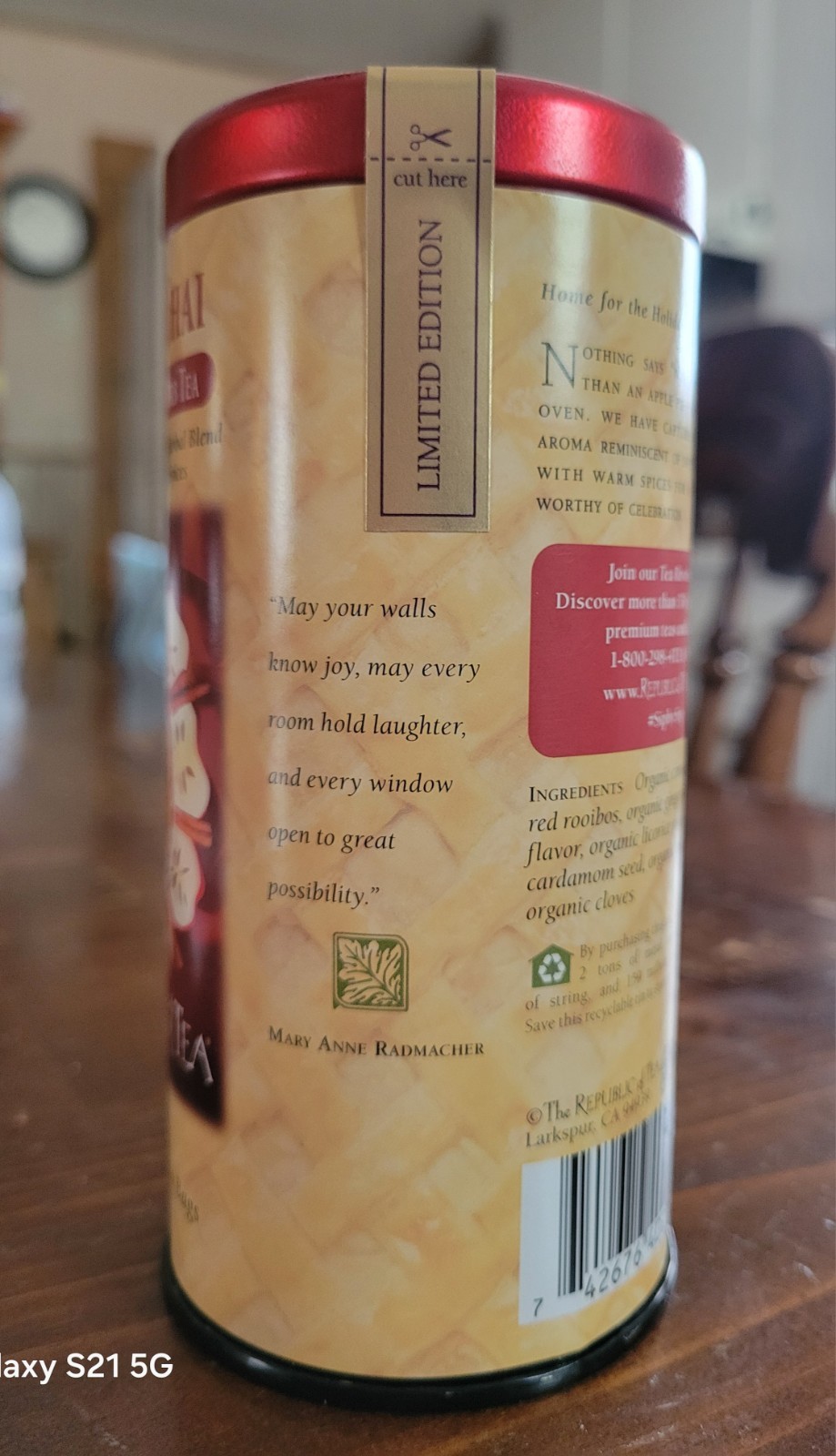 The Republic of Tea,ApplePieChai Herbal Tea Caffeine Free