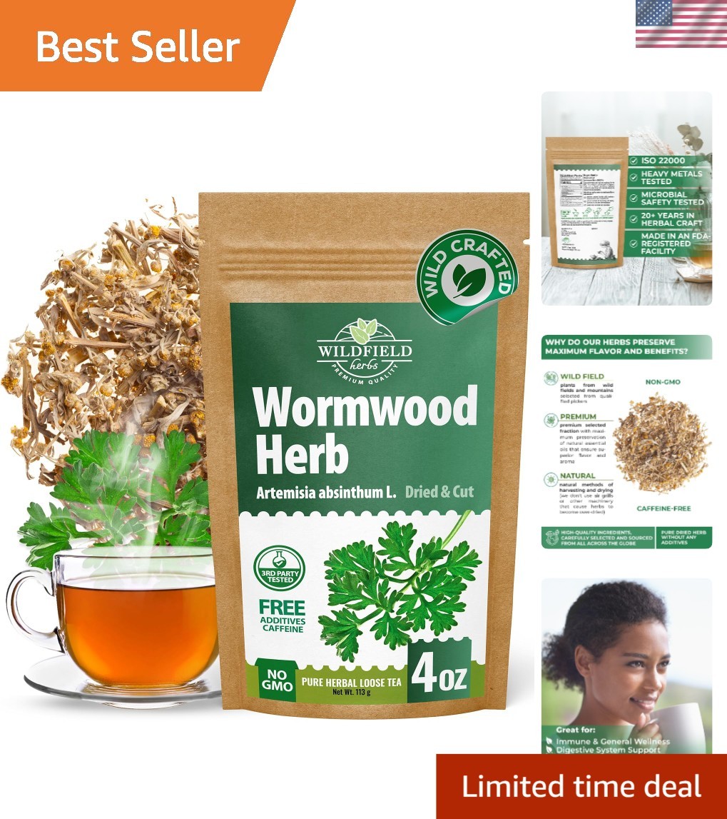4 oz. Wormwood Tea – Loose Leaf Herbal Blend for Digestive Wellness