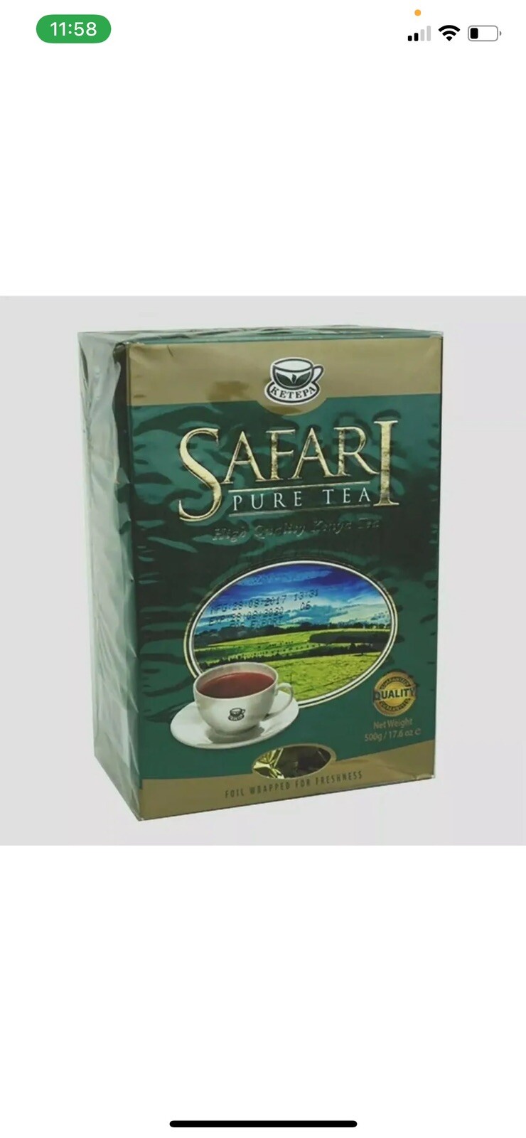 Safari Pure Tea, Kenya Tea Foil Wrapped for Freshness – 500 Gms