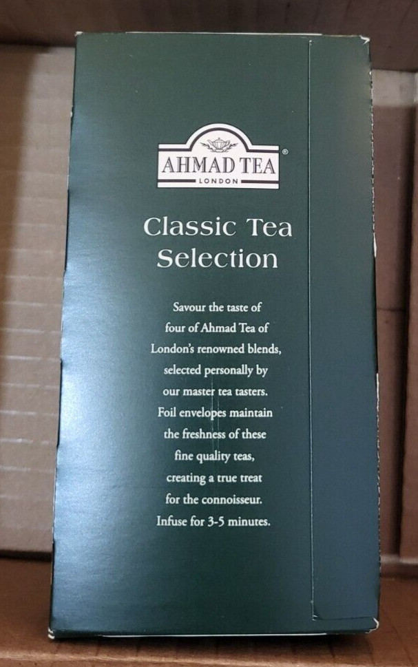 Ahmad Tea Black Tea Classic Selection Teabags 4 Teas Earl Grey English Breakfast