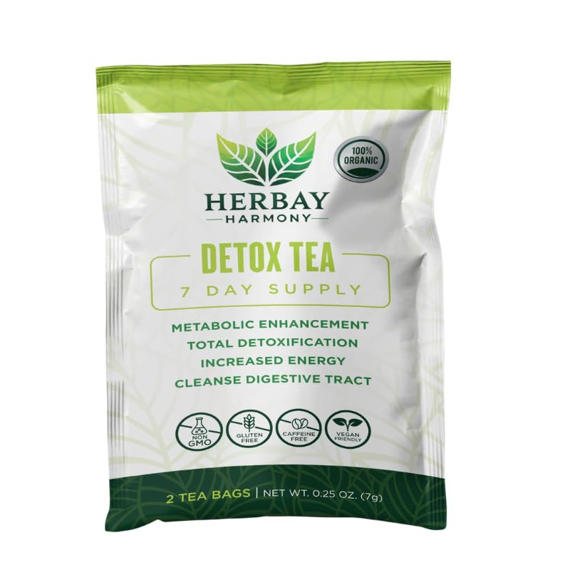 Organic Detox Tea – Caffeine-Free Digestive Blend, 24 Pack