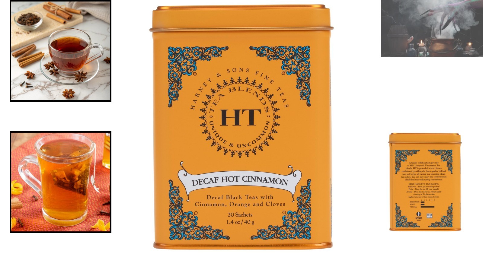 Stress Relief with Harney and Sons Decaf Hot Cinnamon Tea – Pack of 20 Sachets
