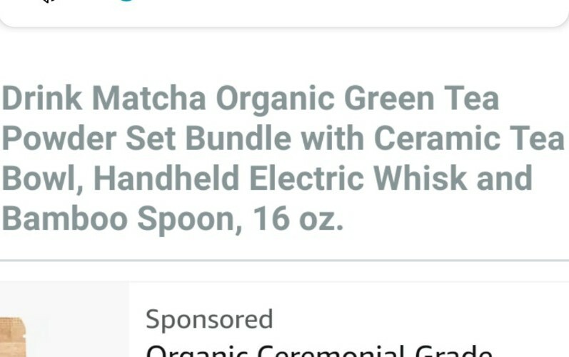 Drink Matcha Green Tea 4 Items Set. Certified Organic Matcha Tea.