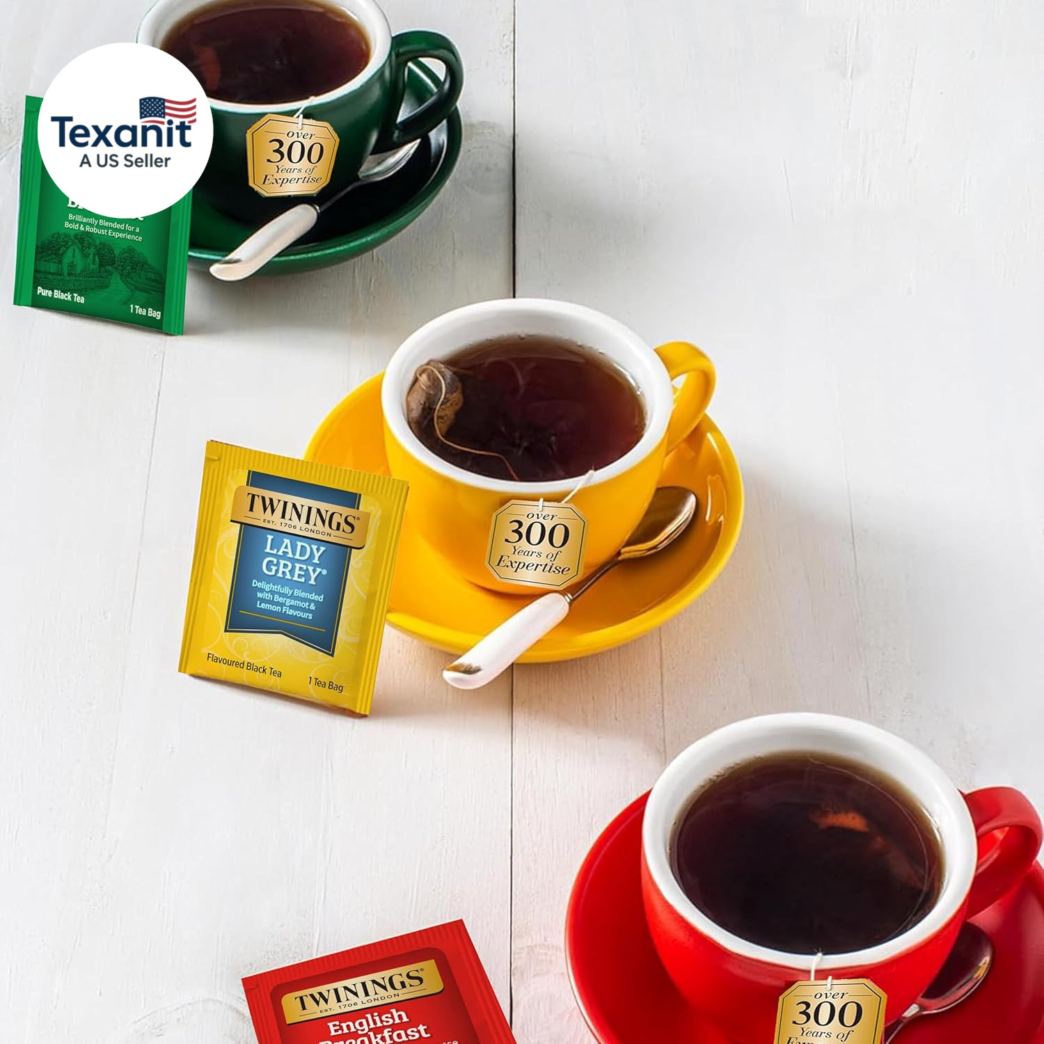 Tea Sampler Collection – 80 Tea Bags, 20 Flavors/Assorted Tea, Gift Set in Decor