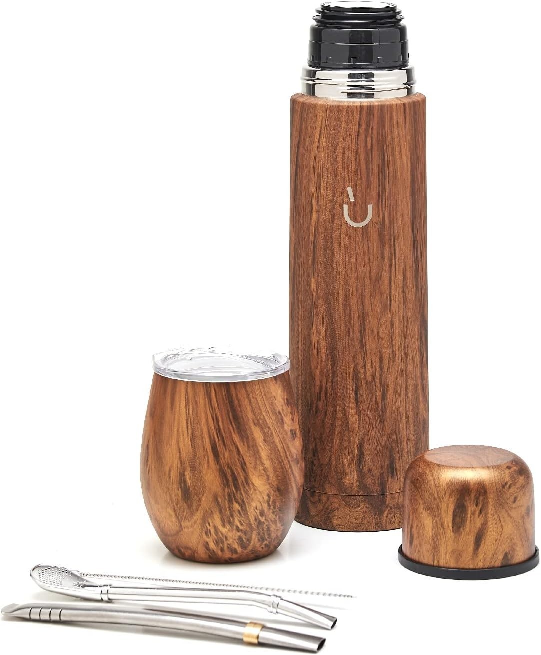 Luxury Yerba Mate Gourd Tea Set with Thermal Flask & Sustainable Accessories