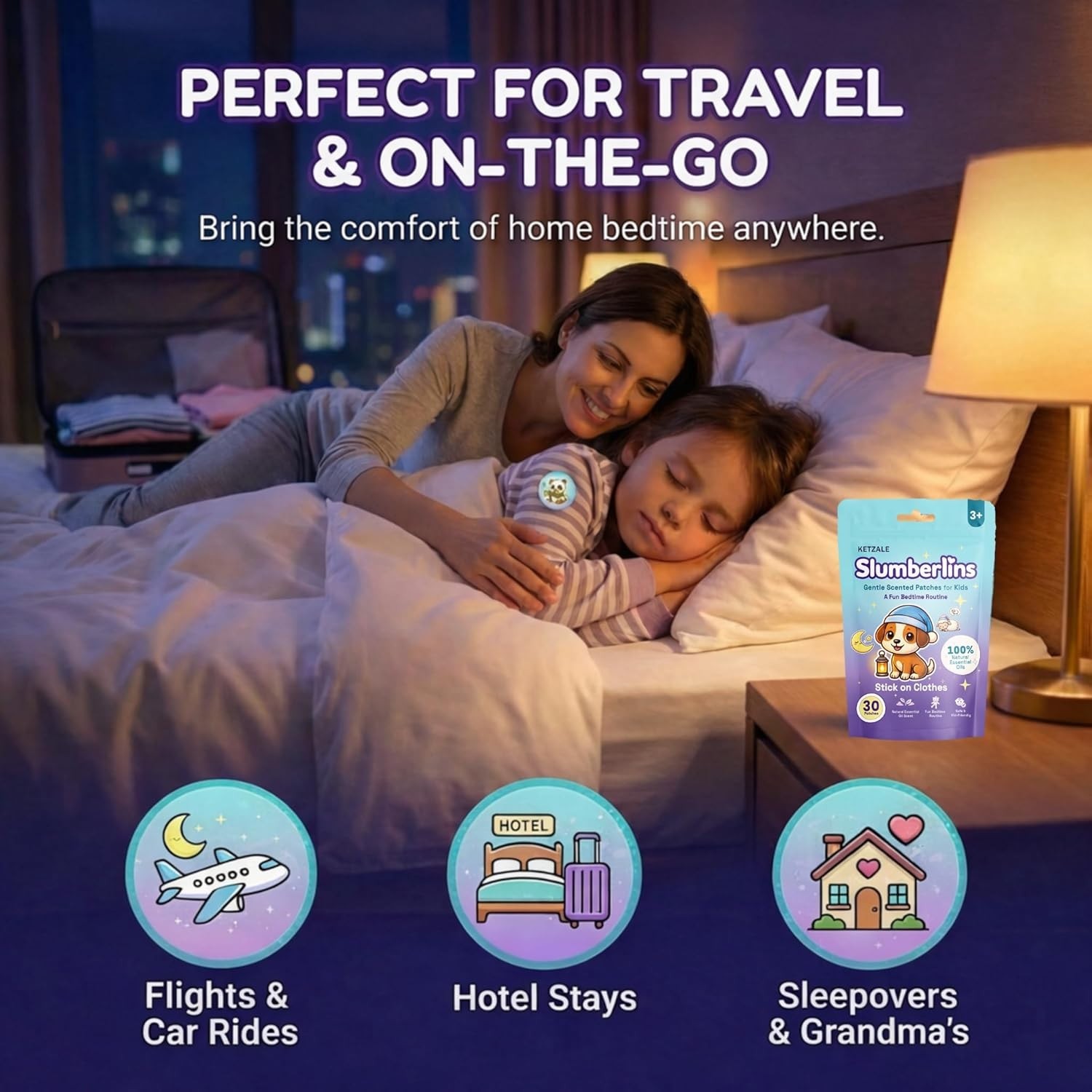 Slumberlins Calming Sleep Patches for Kids & Toddlers – Natural Bedtime Suppo…