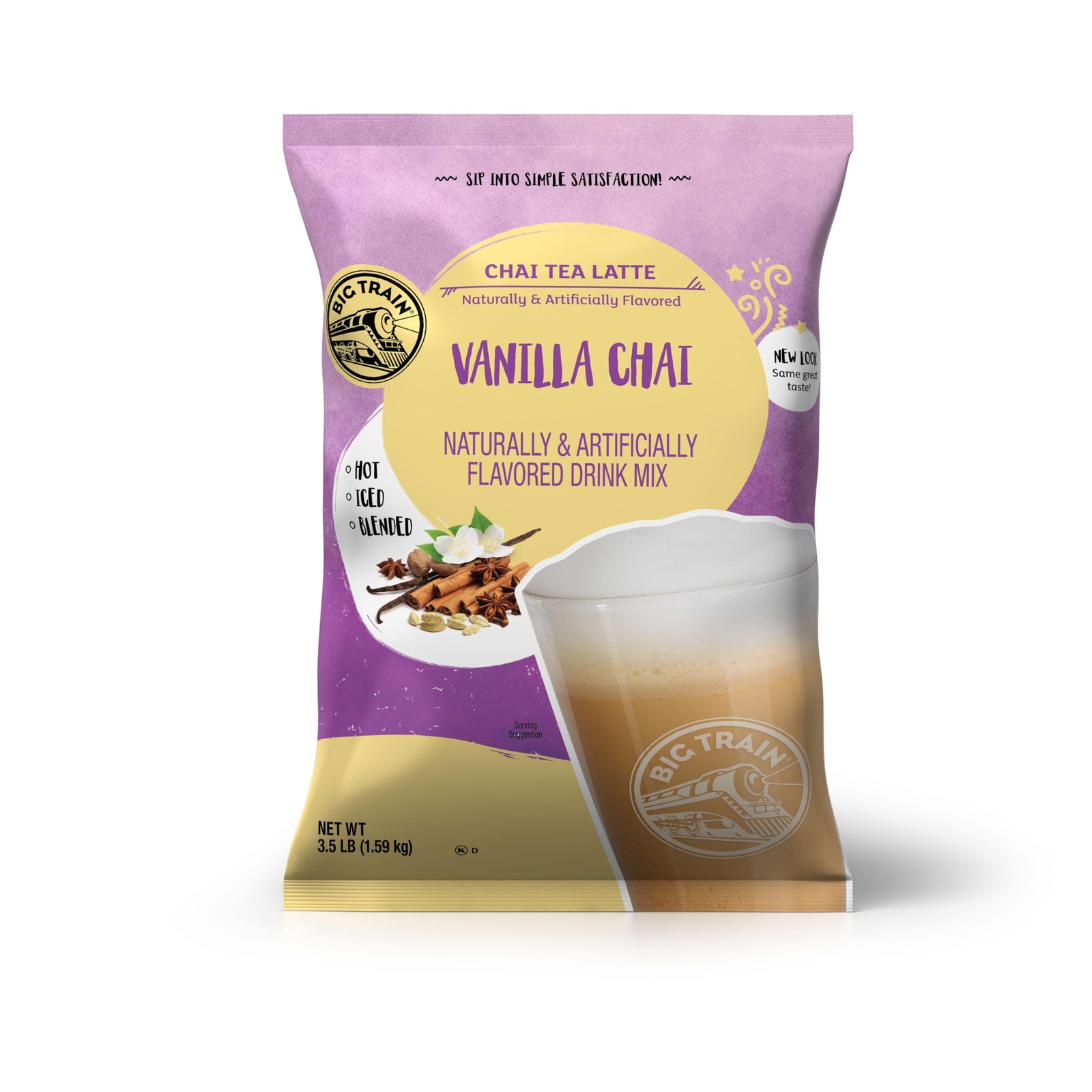Big Train Vanilla Chai Tea Latte Instant Mix 3.5 lb Bag
