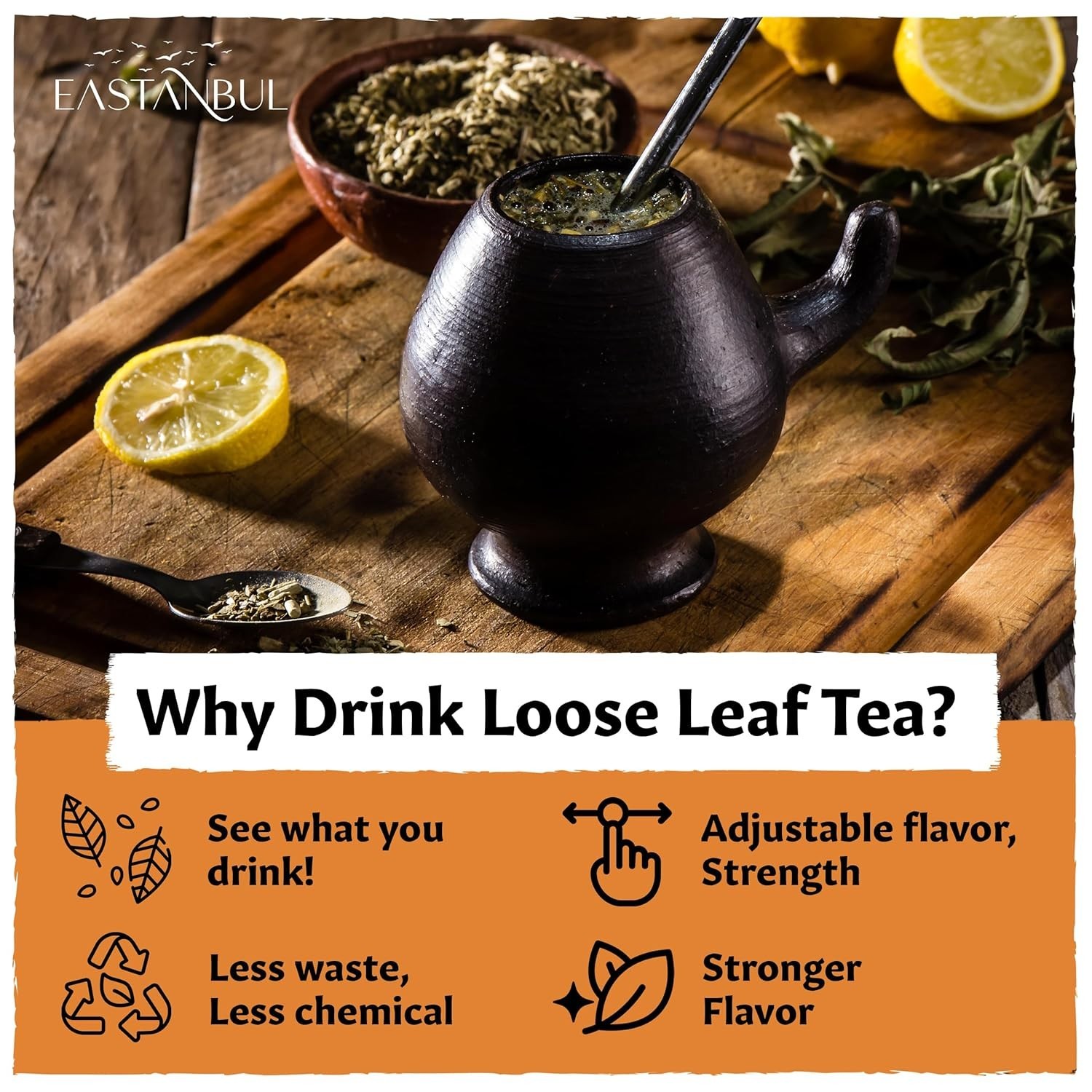 Energizing Yerba Mate Tea 2.8oz Loose Leaf – Caffeinated Coffee Alternative