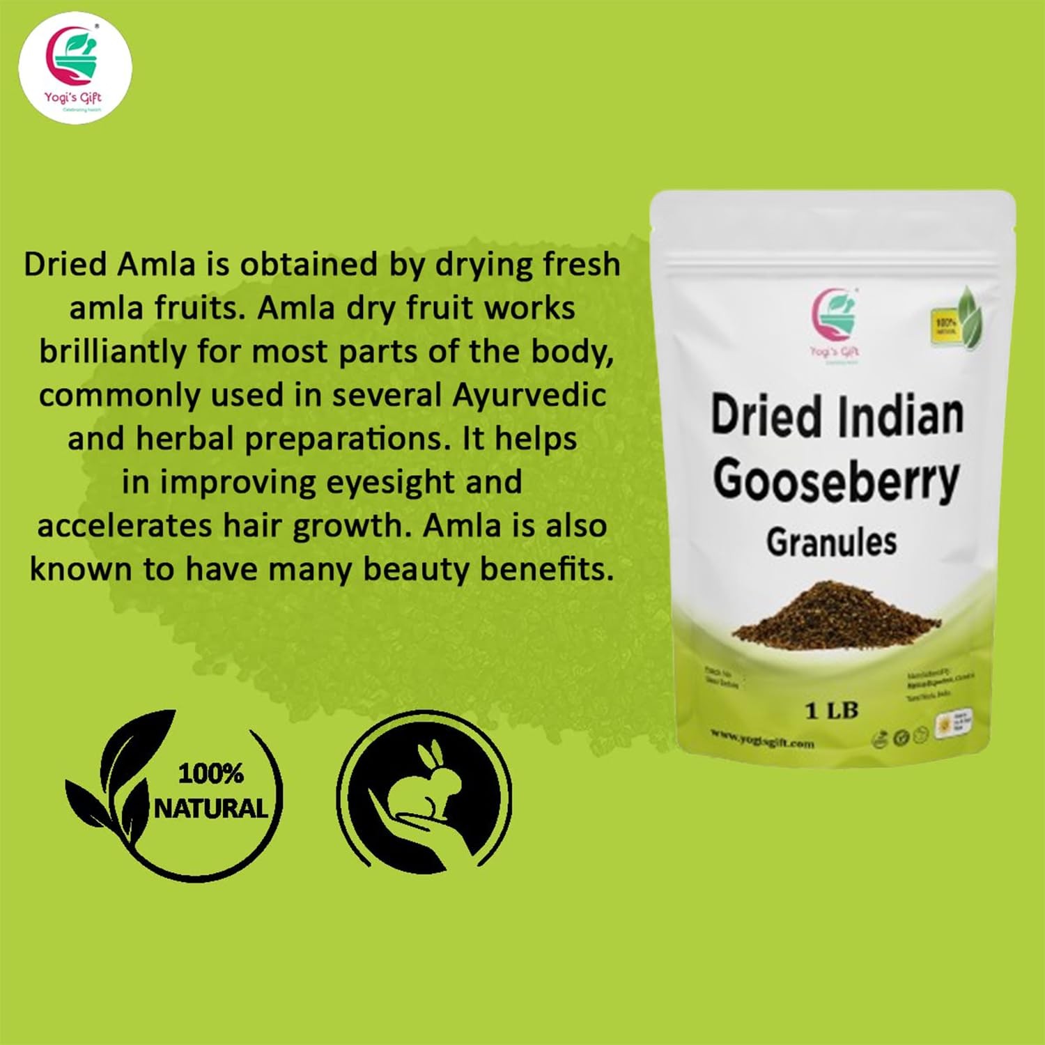 Dried Amla/Gooseberry Cut & Sifted 1 LB | Rich in Vitamin 1 Pound (Pack of 1)