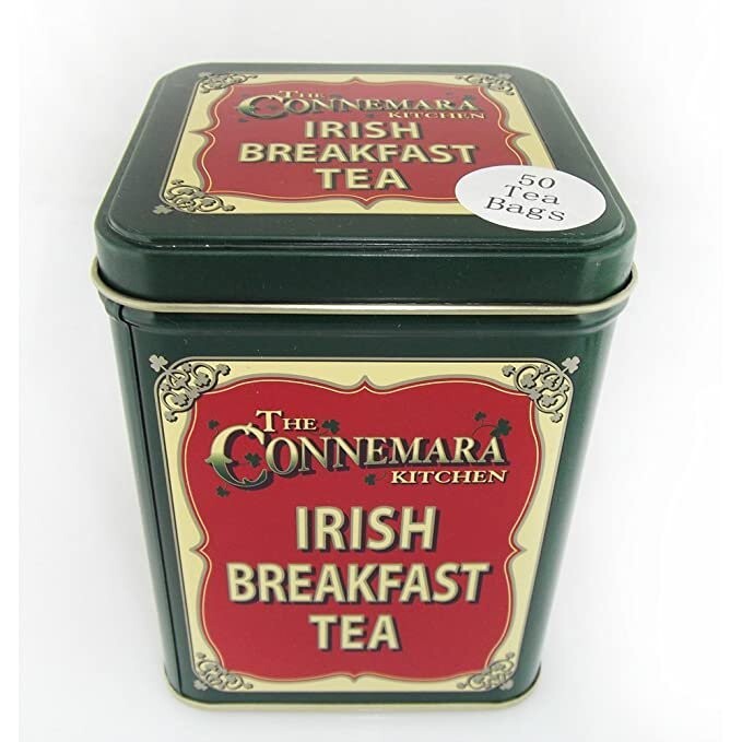 Traditional Irish Breakfast Tea With Vintage Style Tin, 50 Tea Bags