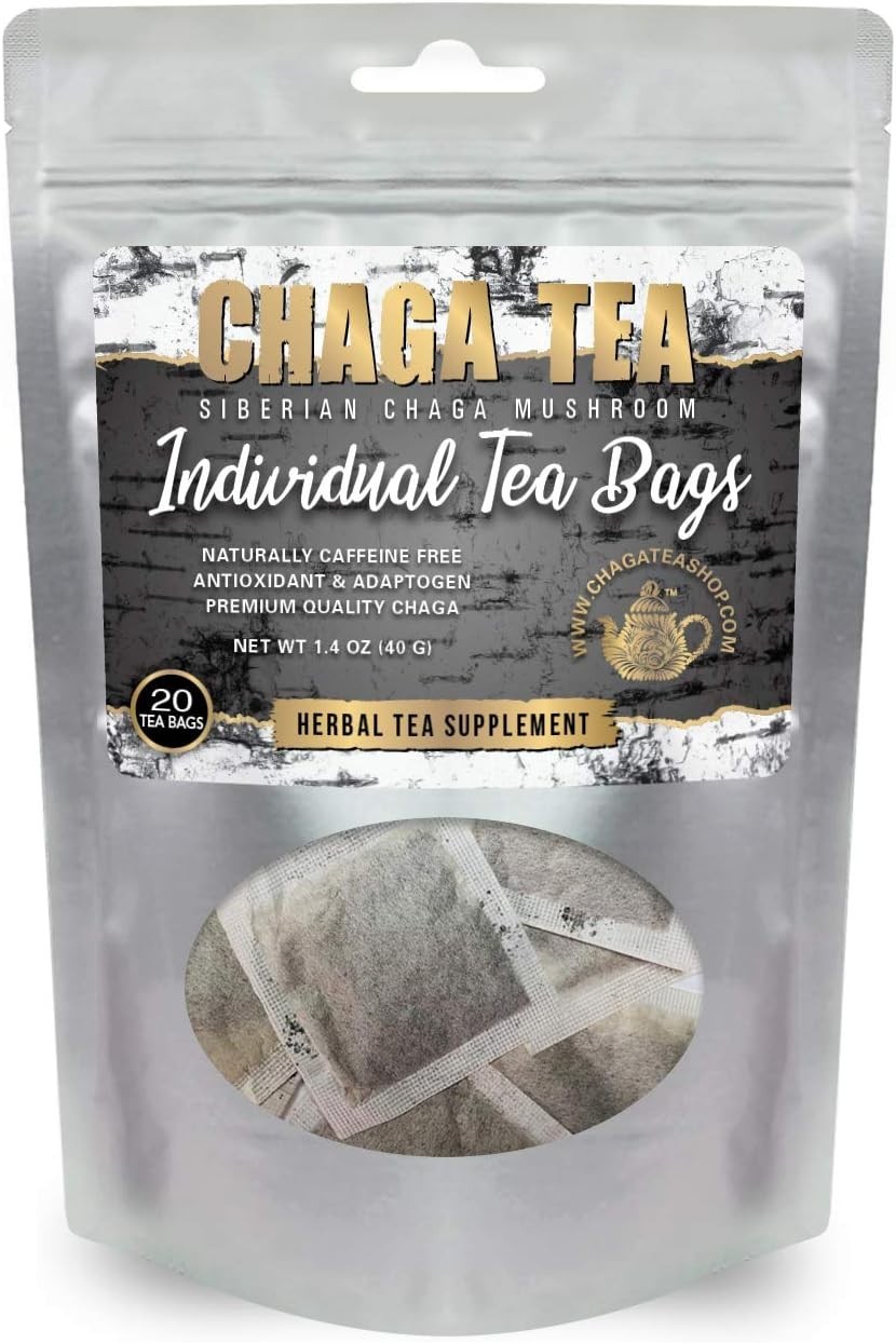Siberian Chaga Mushroom Individual Filter Tea Bags 20 Filter Bags Net Wt 1.4…