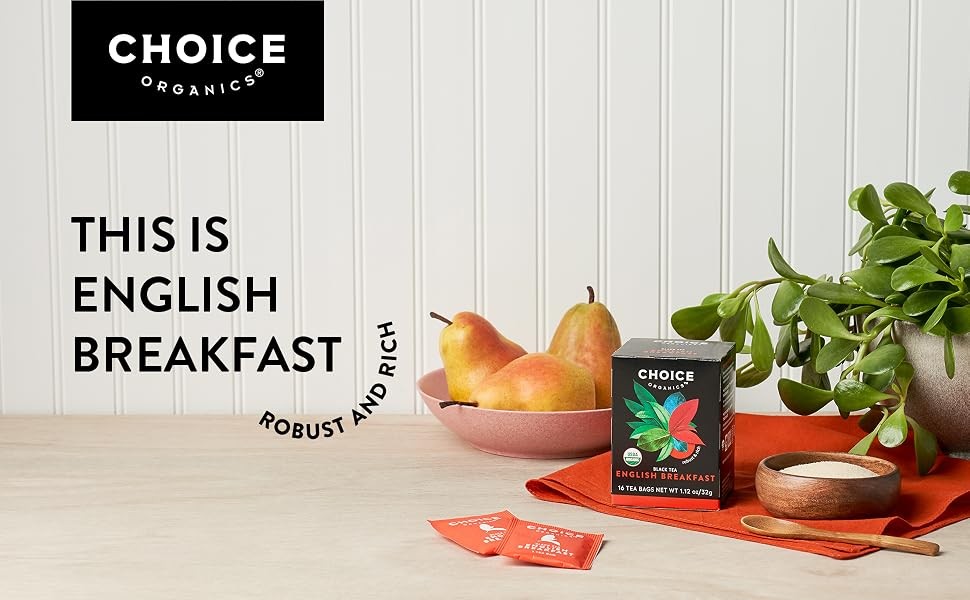 Choice Organics – Organic English Breakfast Tea (1 Pack) – Fair Trade –