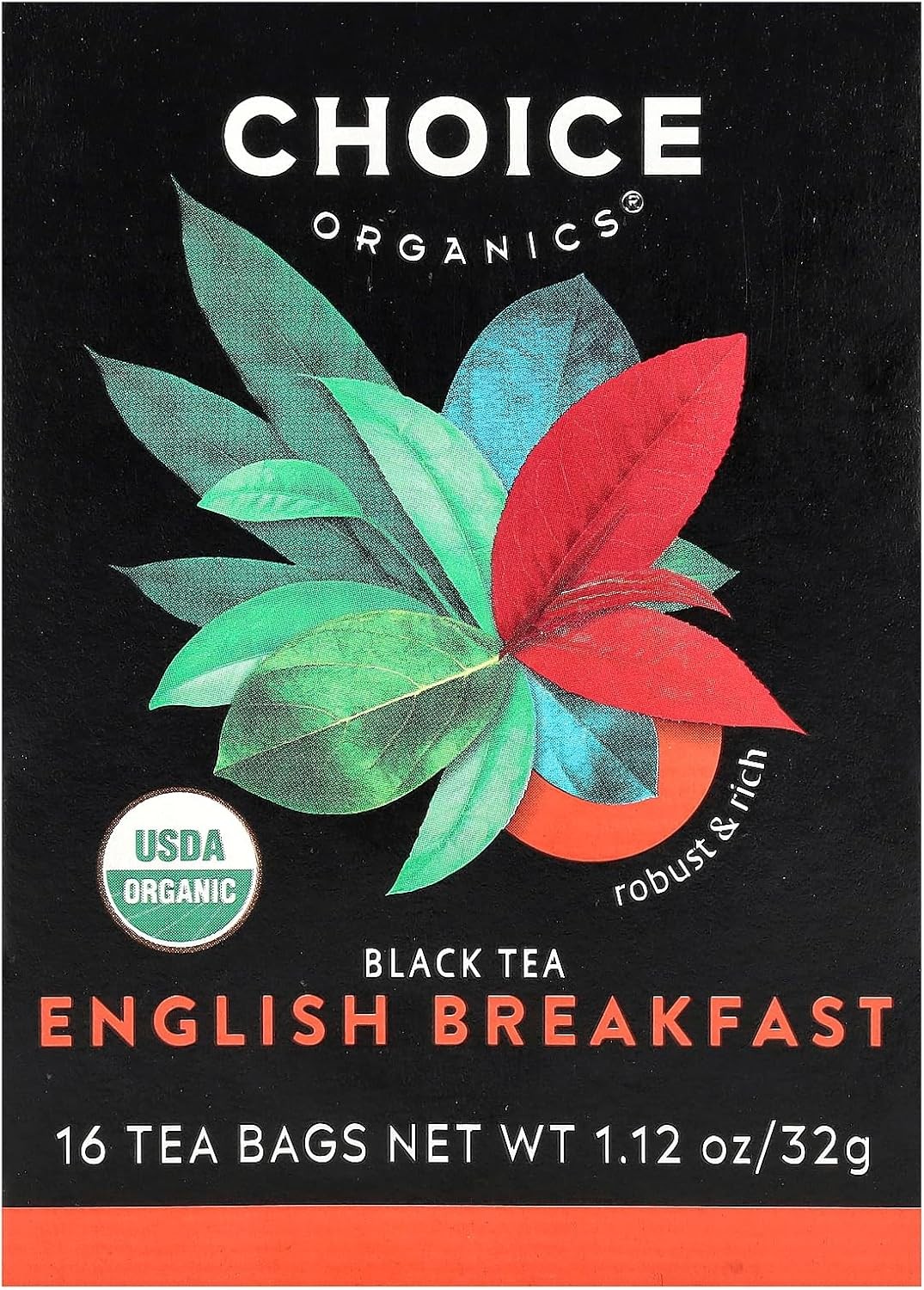 Choice Organics – Organic English Breakfast Tea (1 Pack) – Fair Trade –